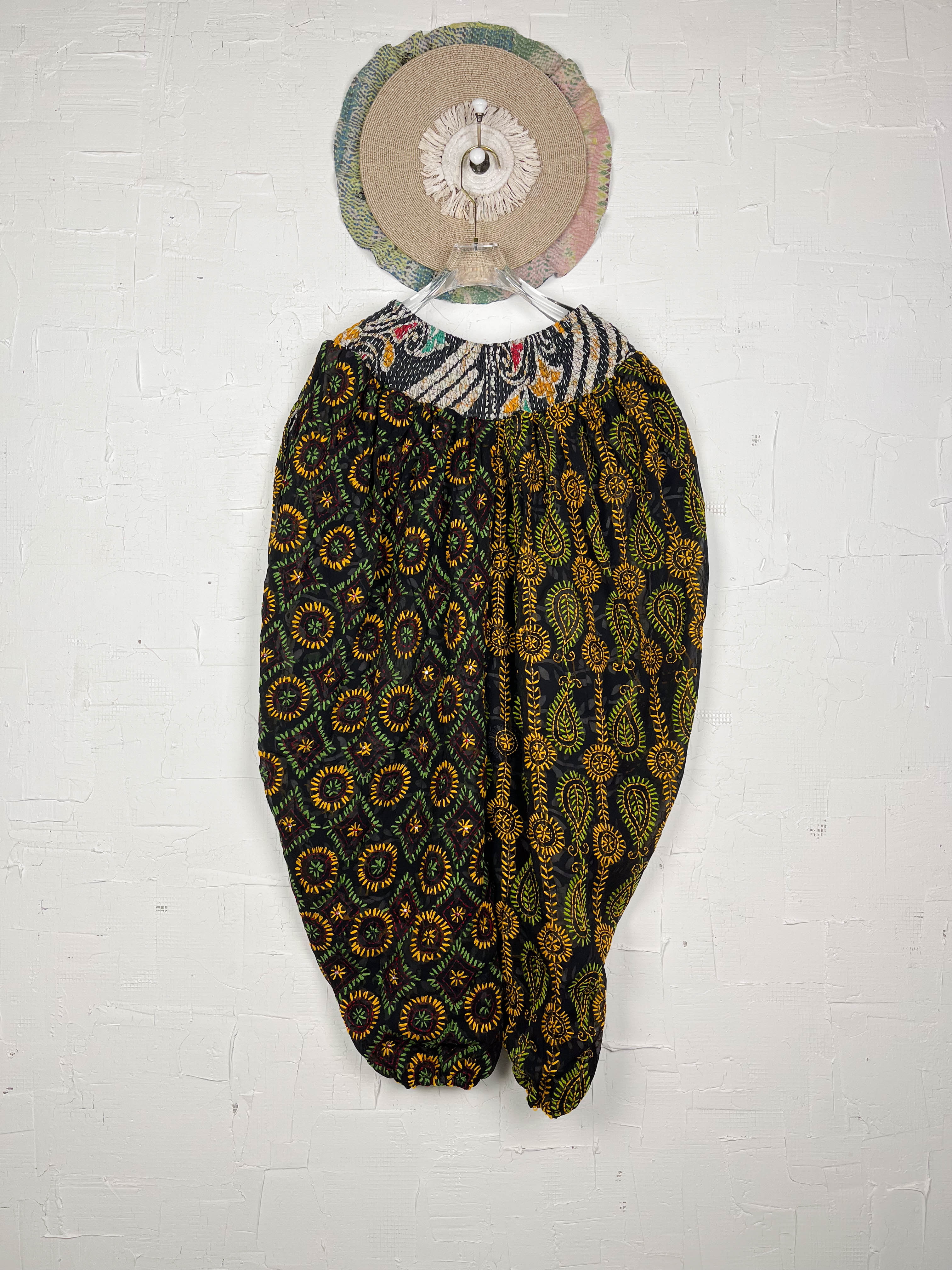 Relaxed fit patterned pants for yoga- Love Protect Sustain