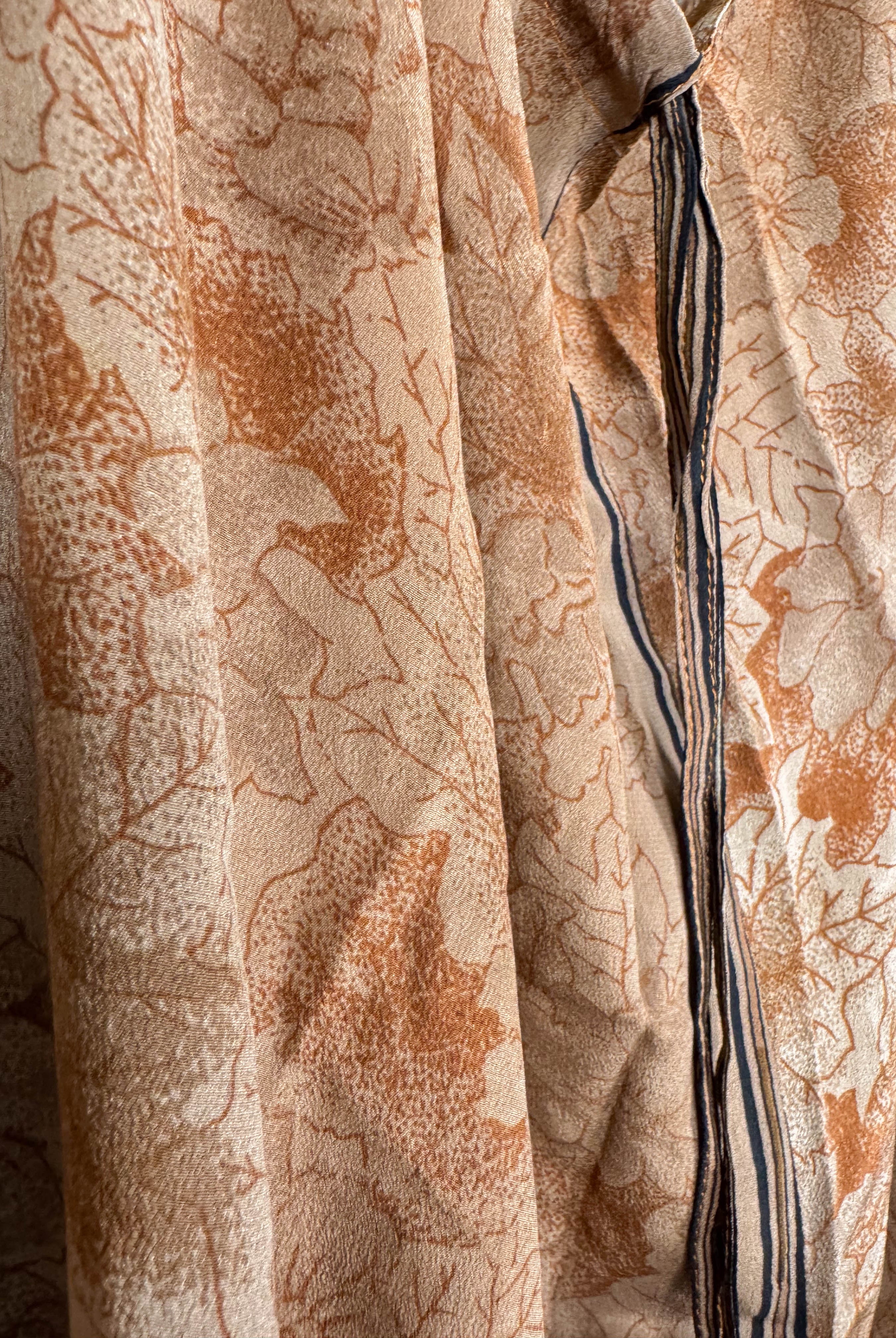 Retro patterned silk dress - Love Protect Sustain