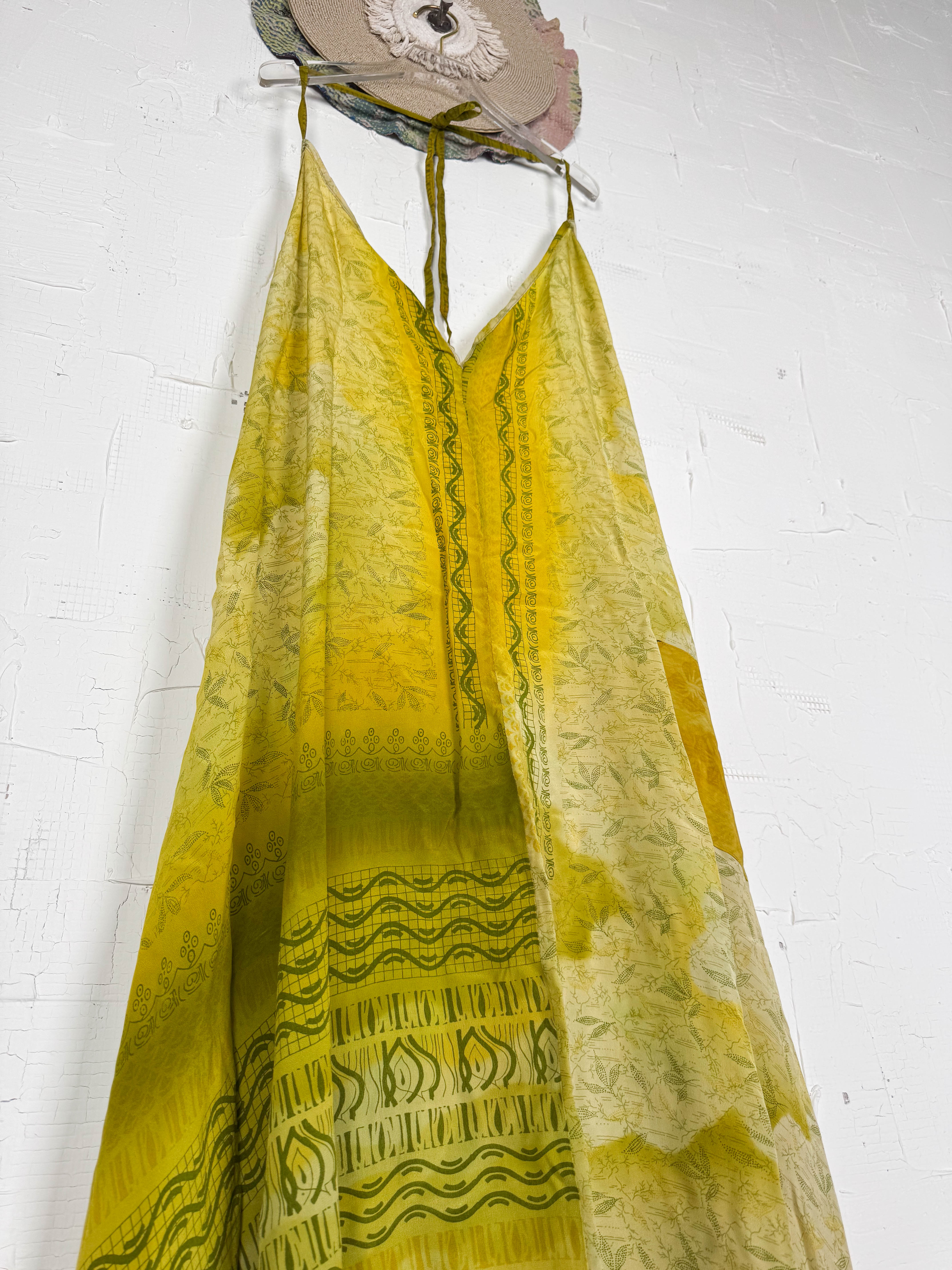 Retro patterned silk dress - Love Protect Sustain