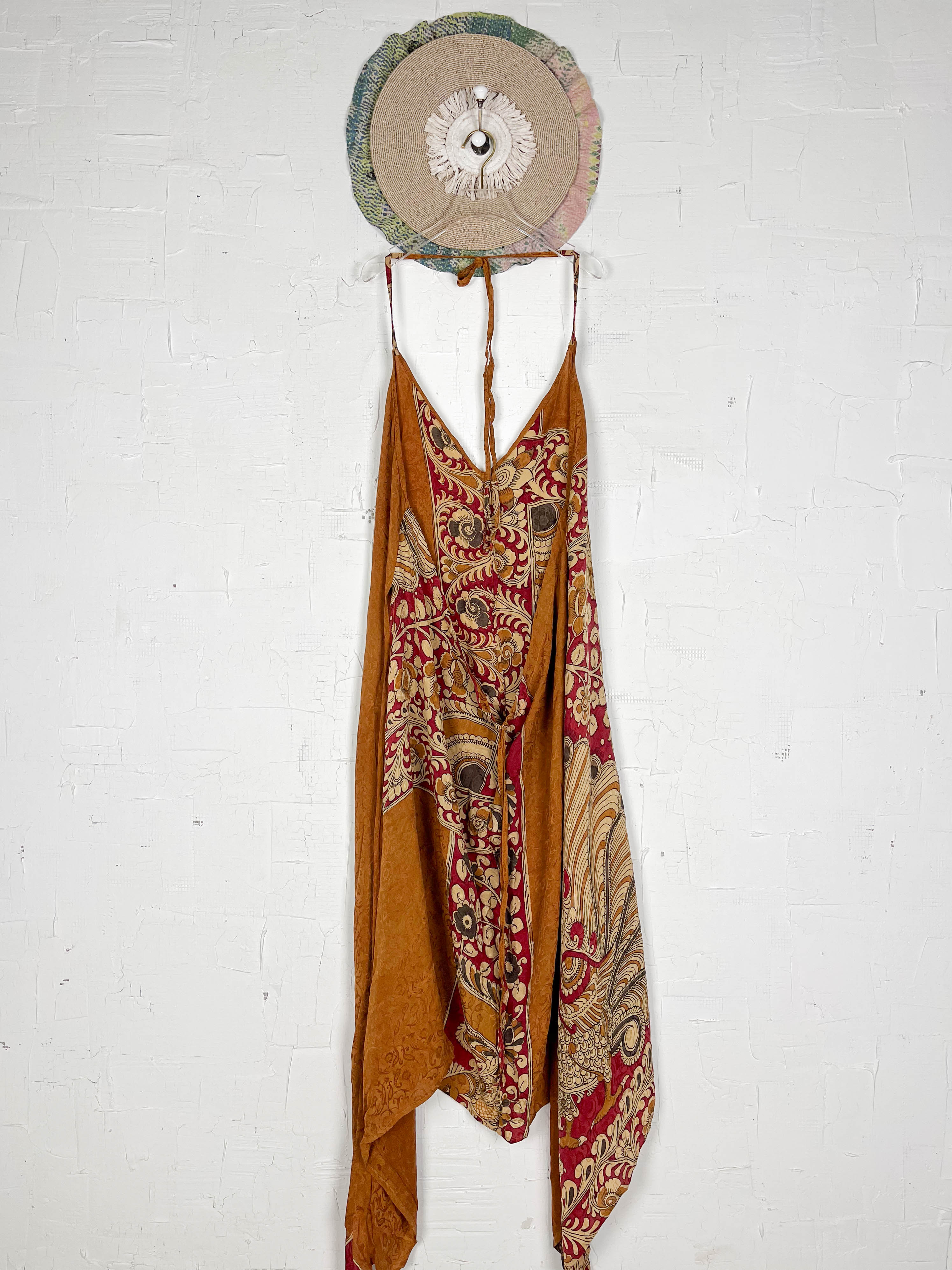 Retro patterned silk dress - Love Protect Sustain