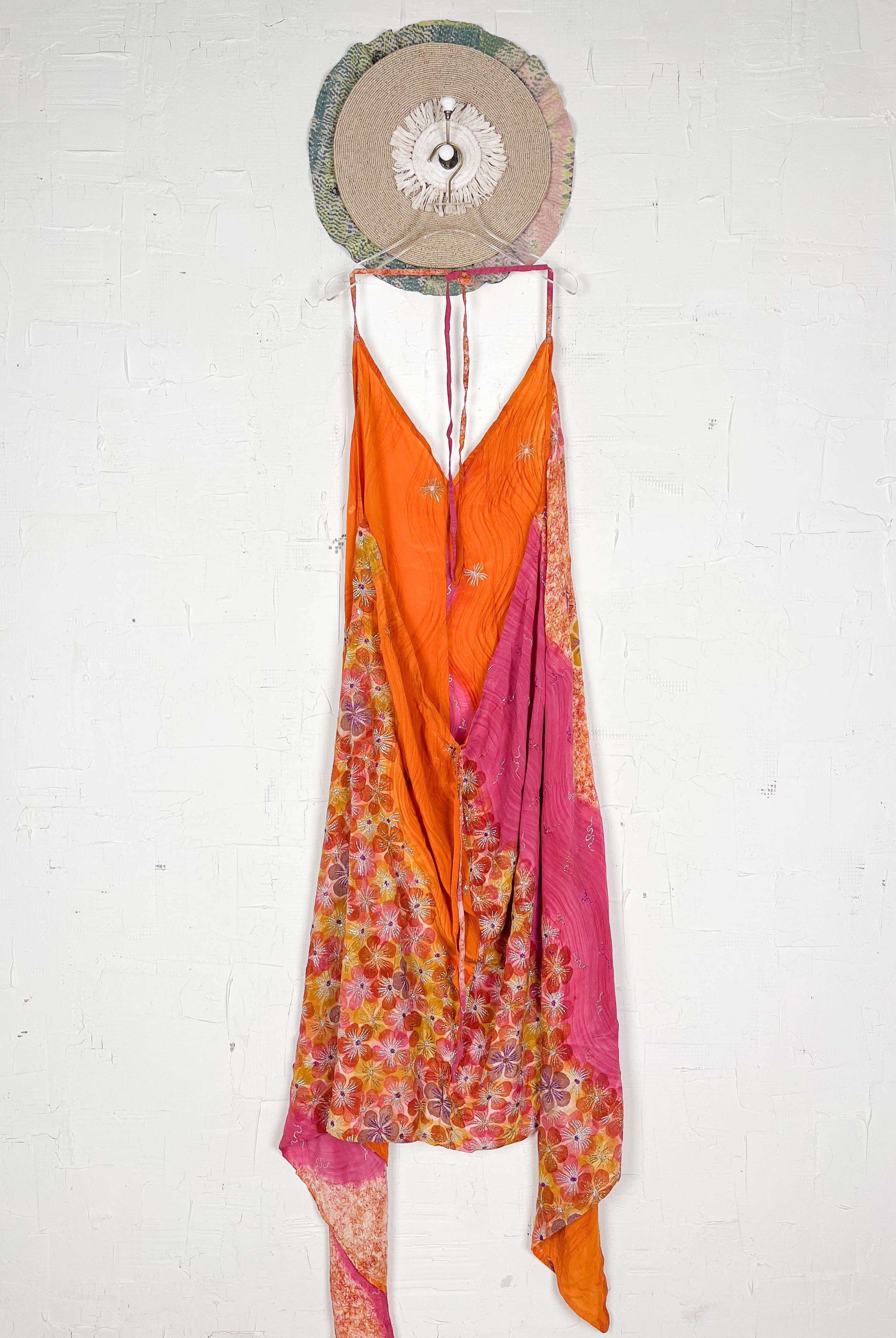 Retro patterned silk dress - Love Protect Sustain