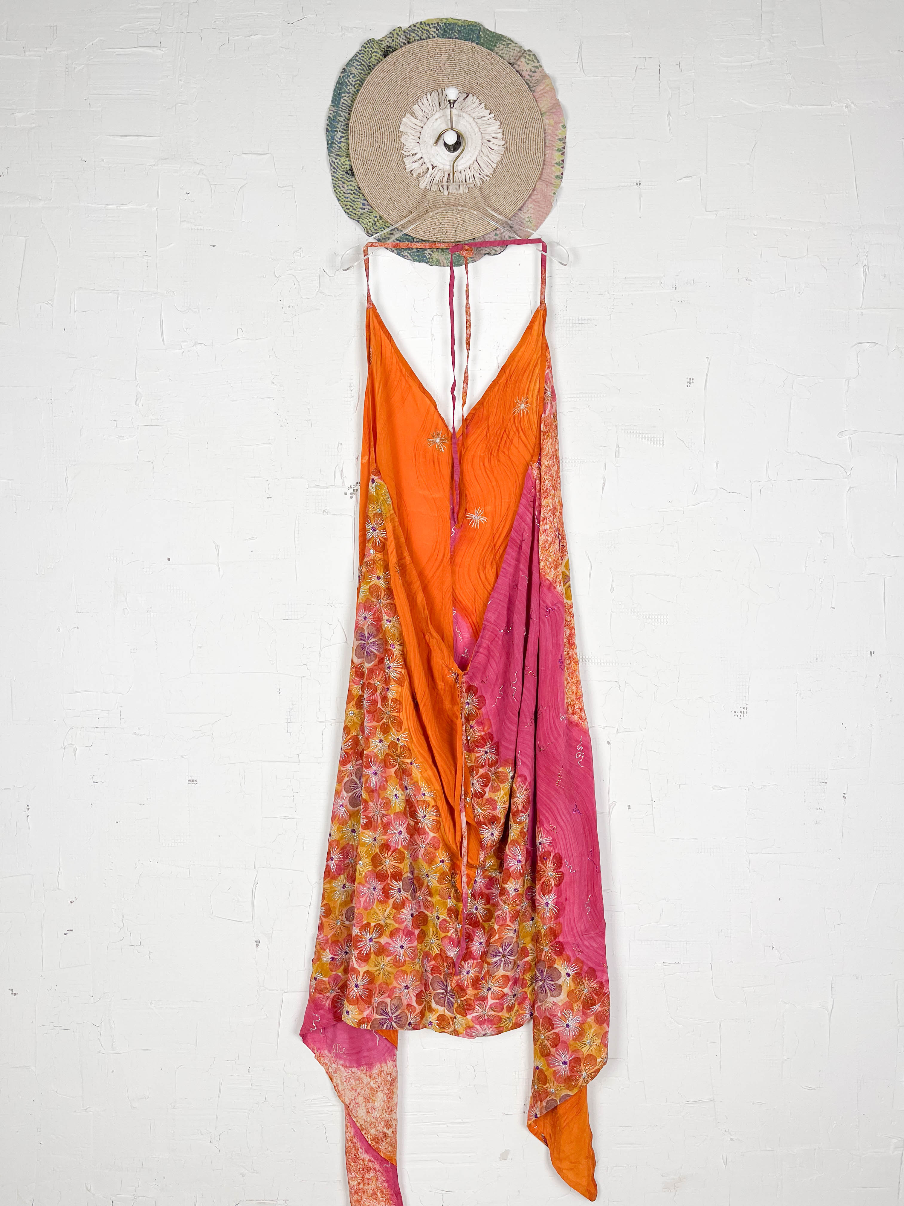 Retro patterned silk dress - Love Protect Sustain