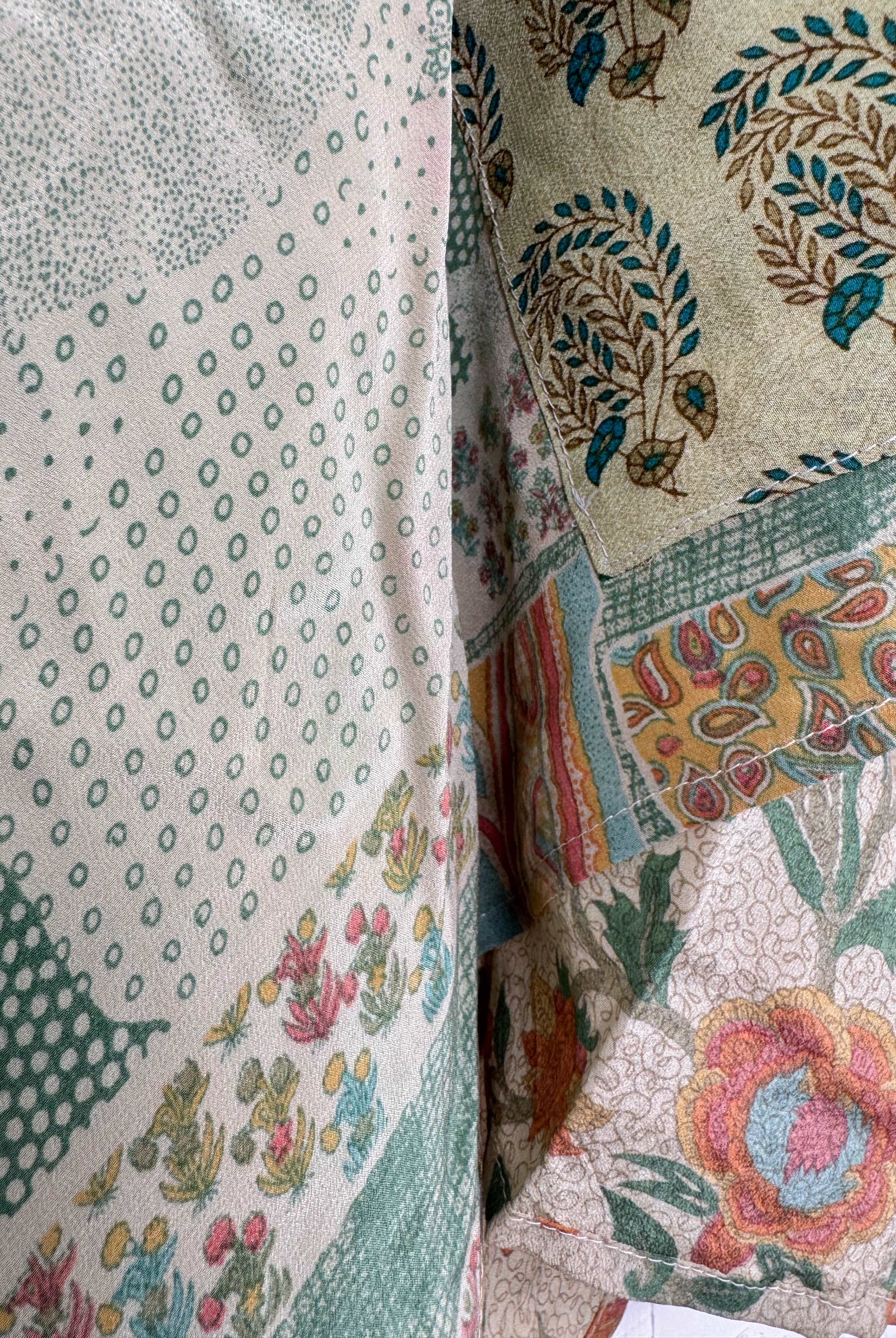 Retro patterned silk dress - Love Protect Sustain