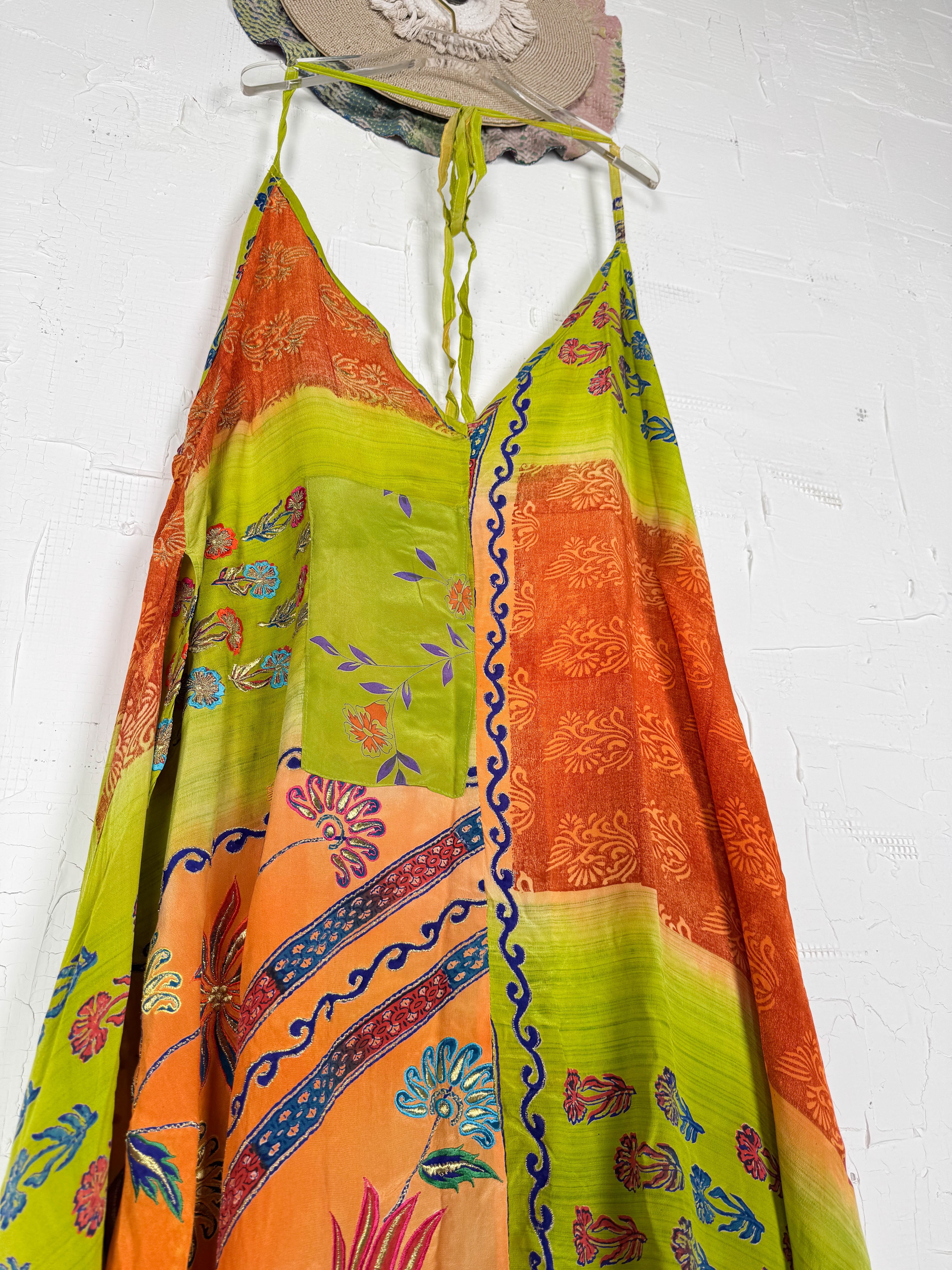 Retro silk dress - Love Protect Sustain