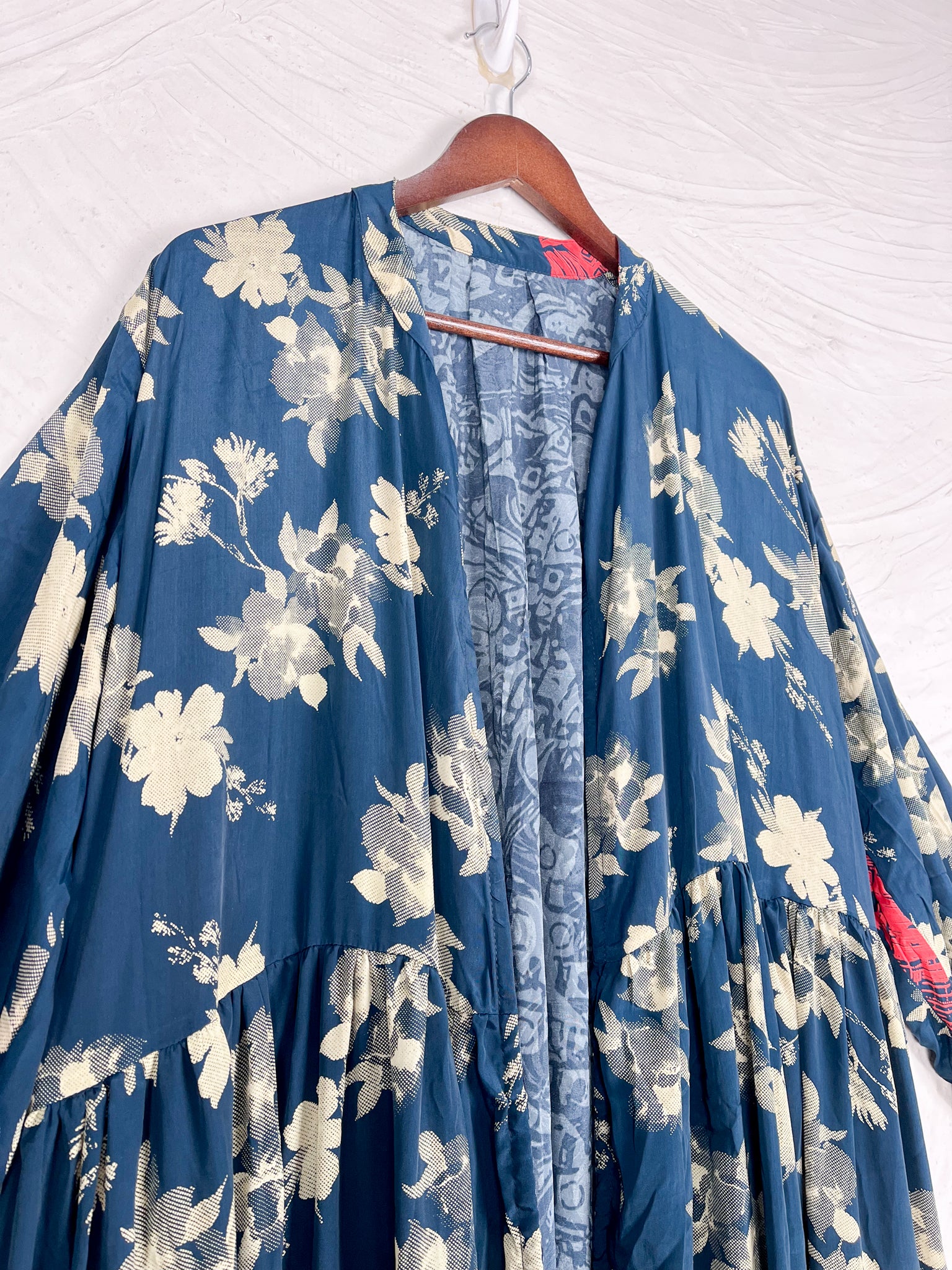 Retro silk long dress - Love Protect Sustain