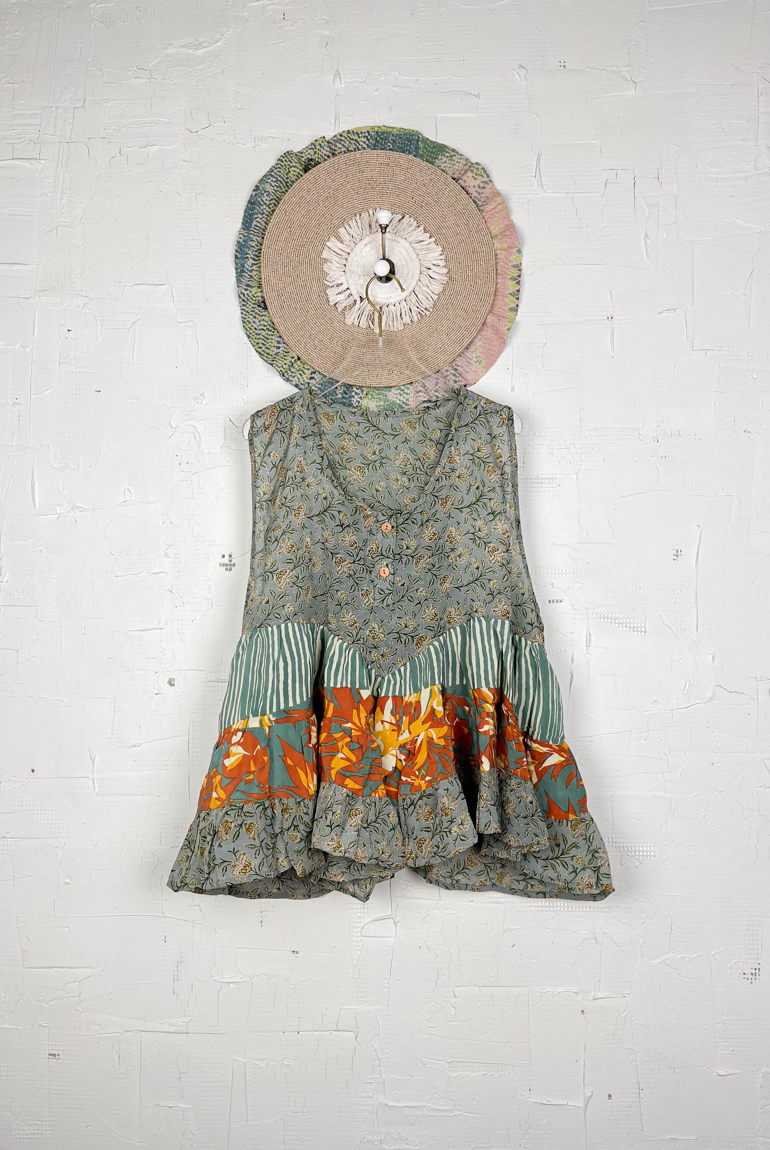 Retro silk patchwork top - Love Protect Sustain