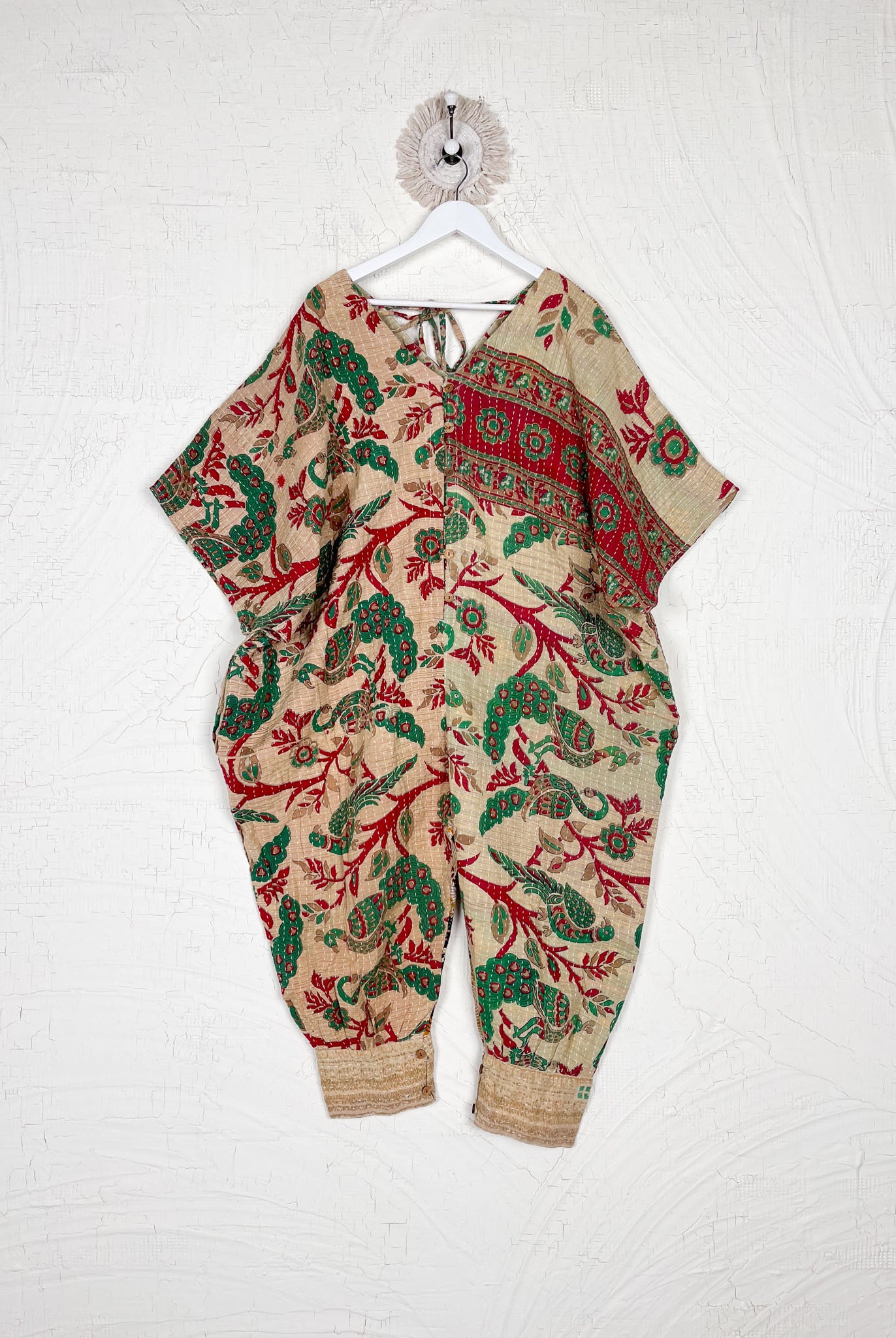 Reversible Kantha jumpsuit - Love Protect Sustain