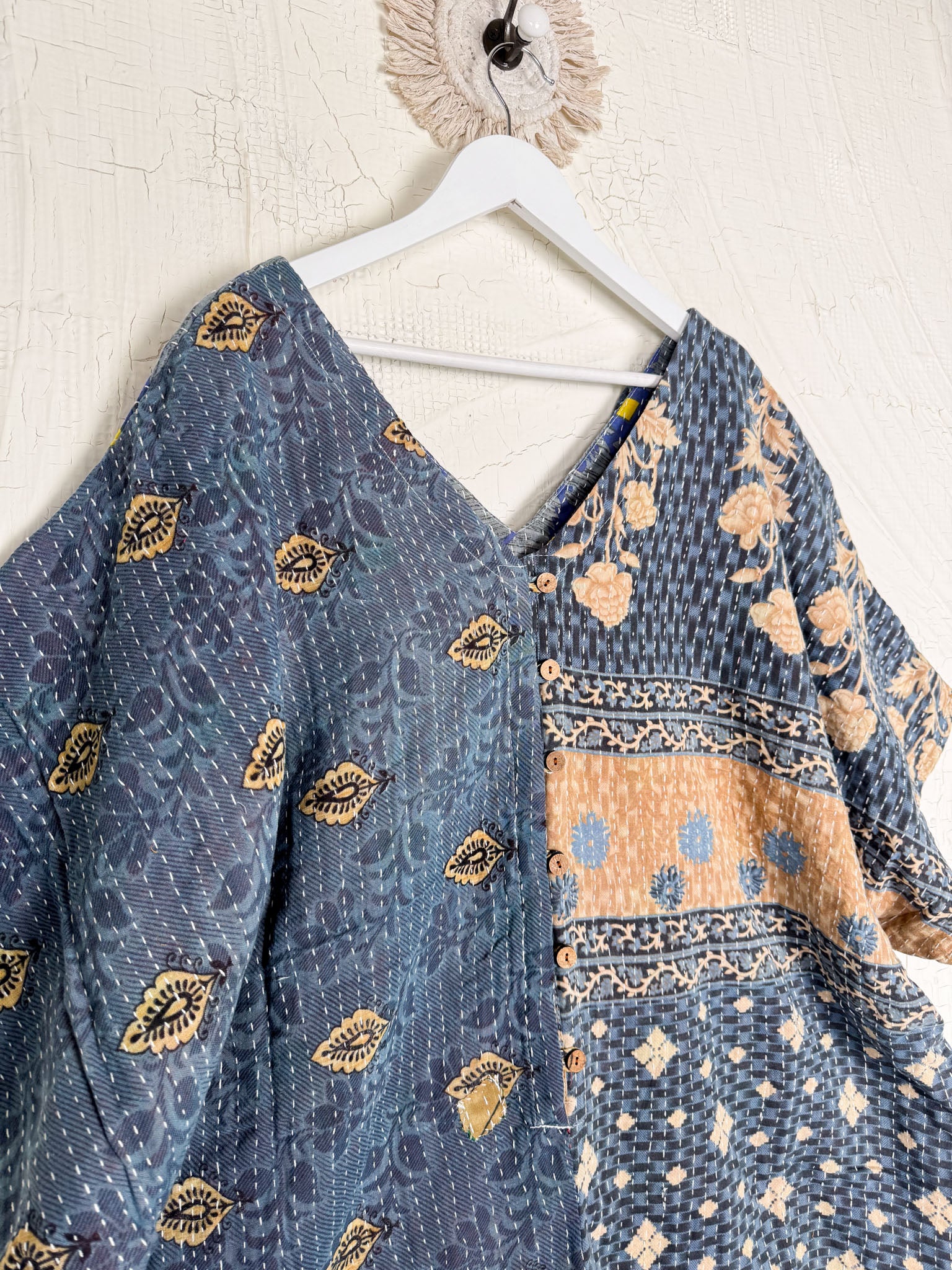 Reversible Kantha jumpsuit - Love Protect Sustain