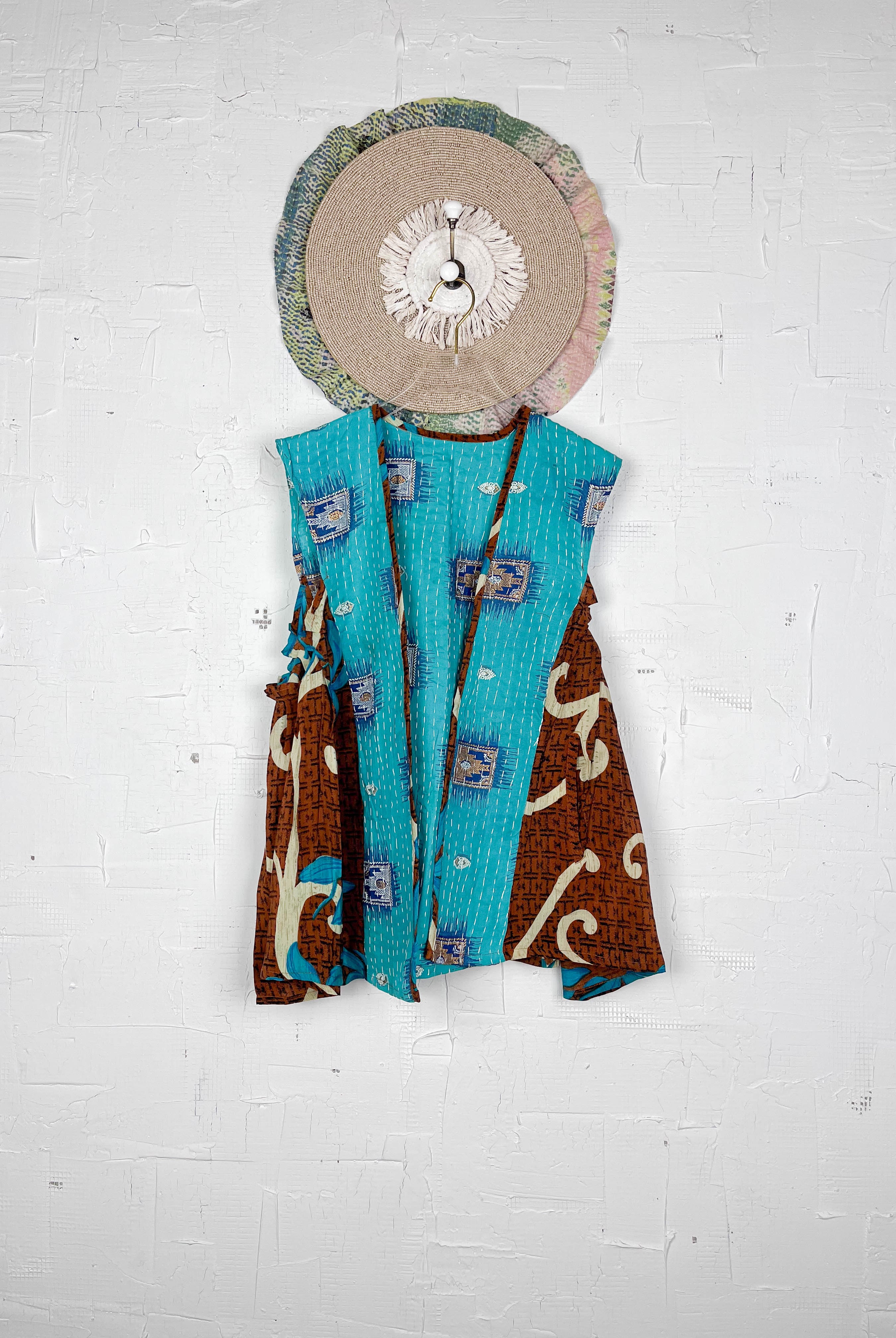 Reversible silk kantha top - Love Protect Sustain