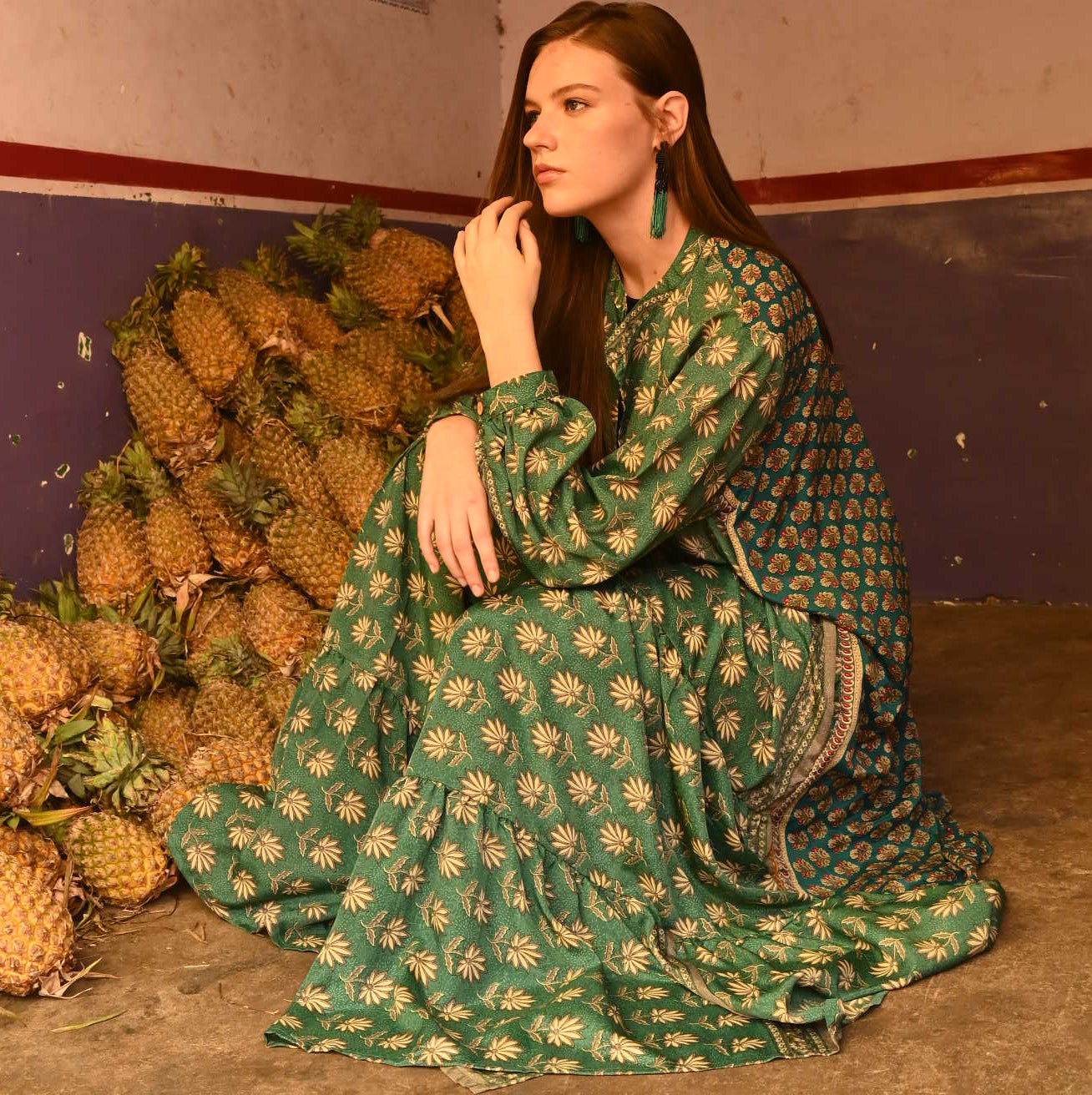 SUMMER VINTAGE SILK DRESS - Love Protect Sustain