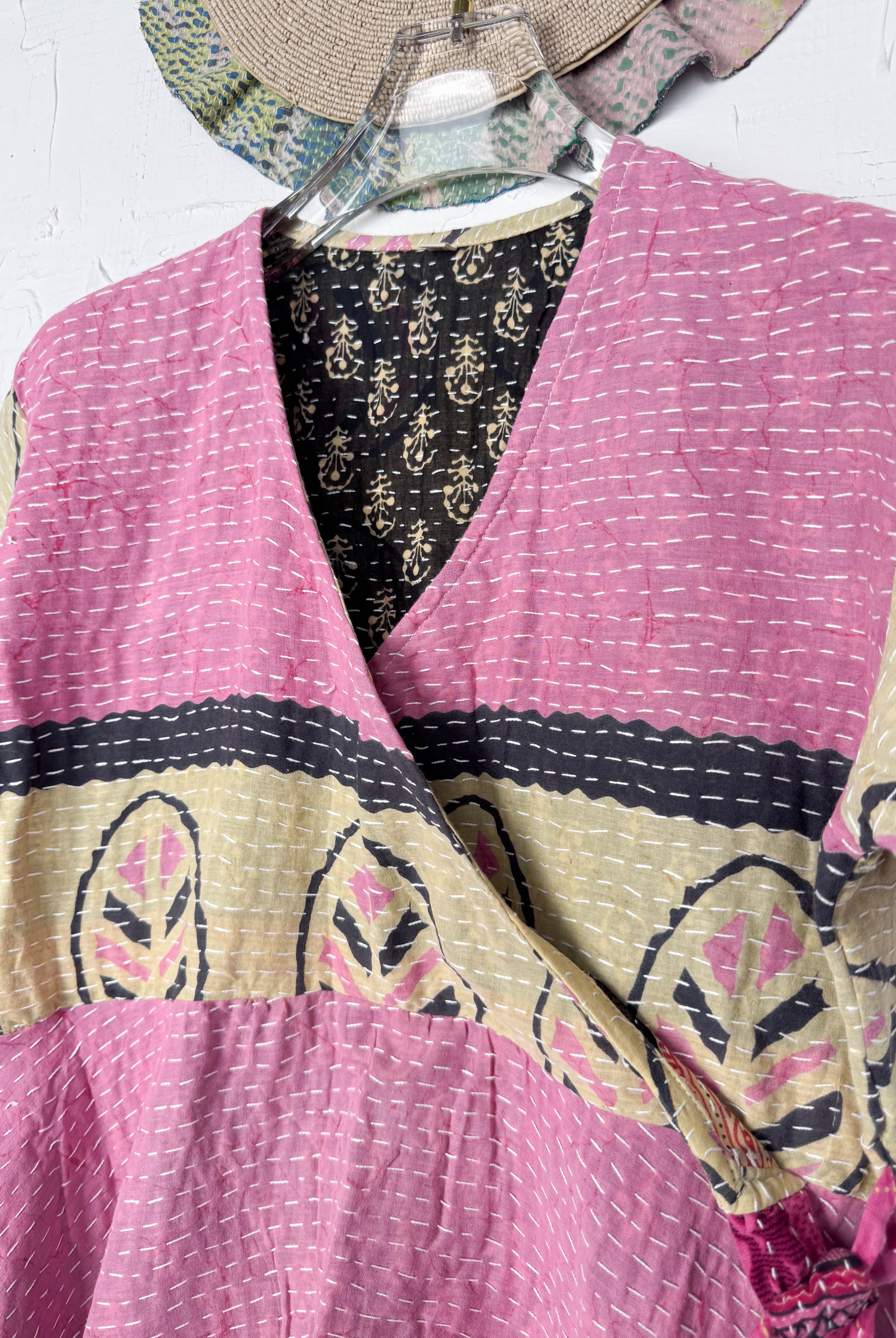 Short sleeve wrap dress - Love Protect Sustain