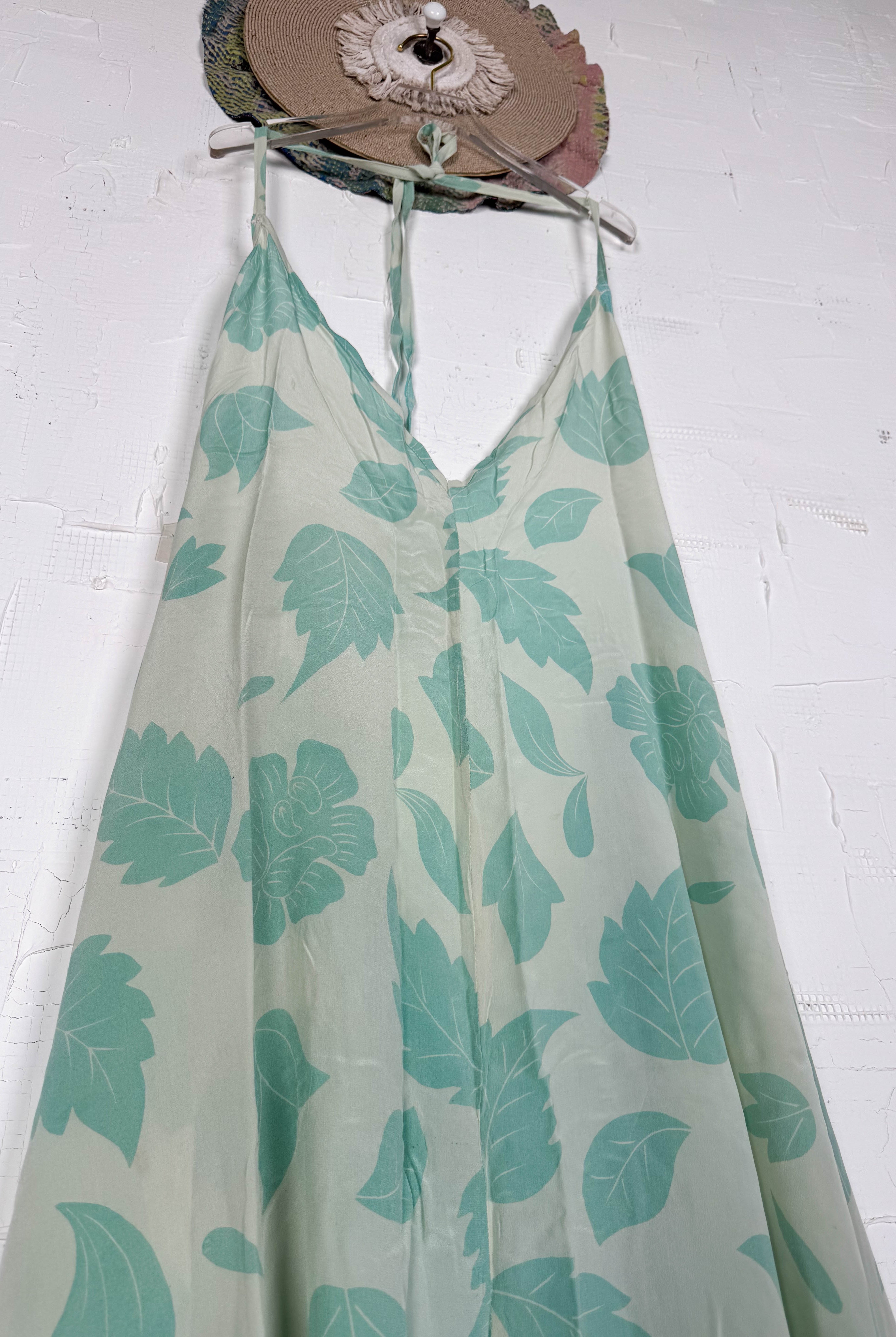 Silk halter dress - Love Protect Sustain