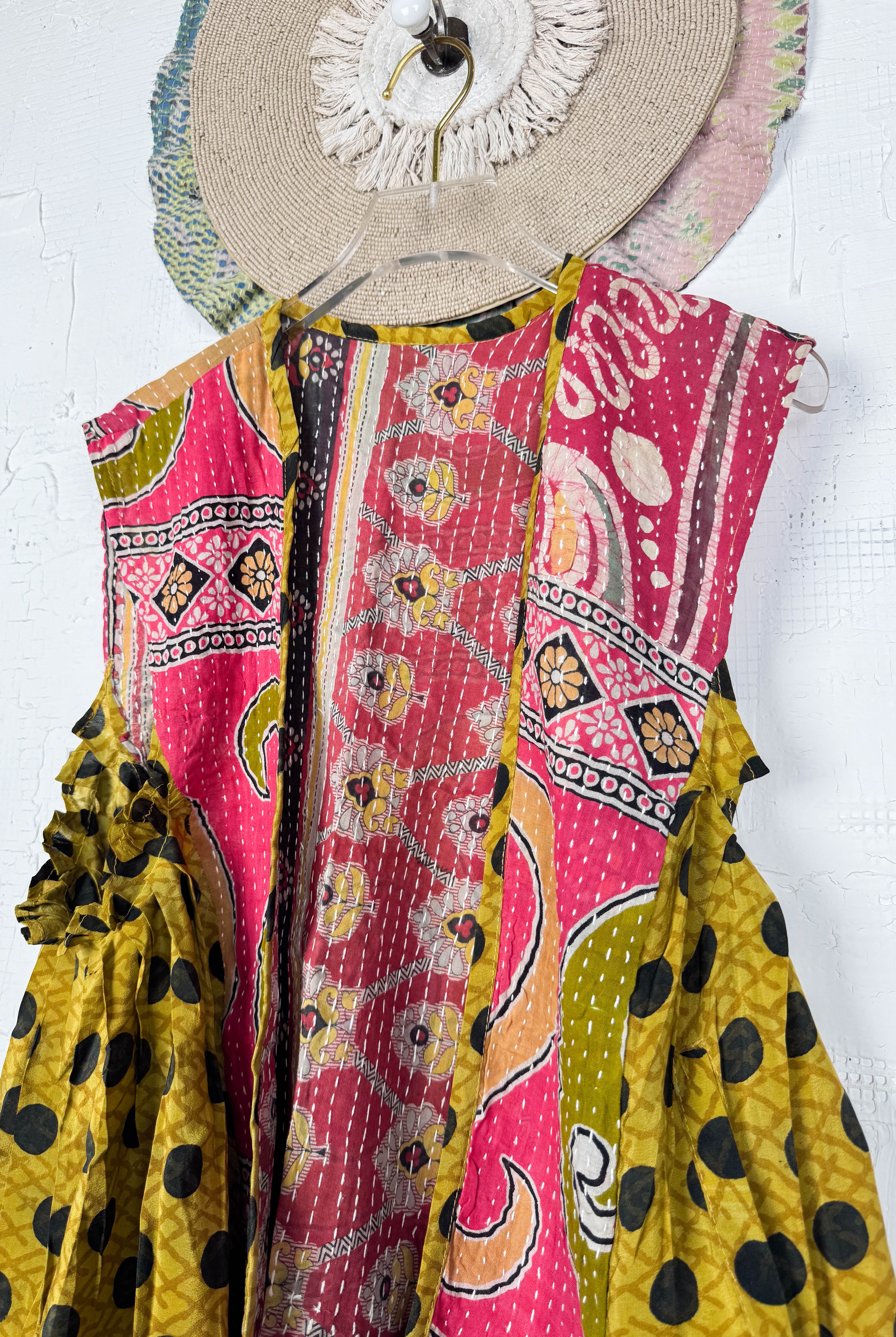 Silk kantha top - Love Protect Sustain