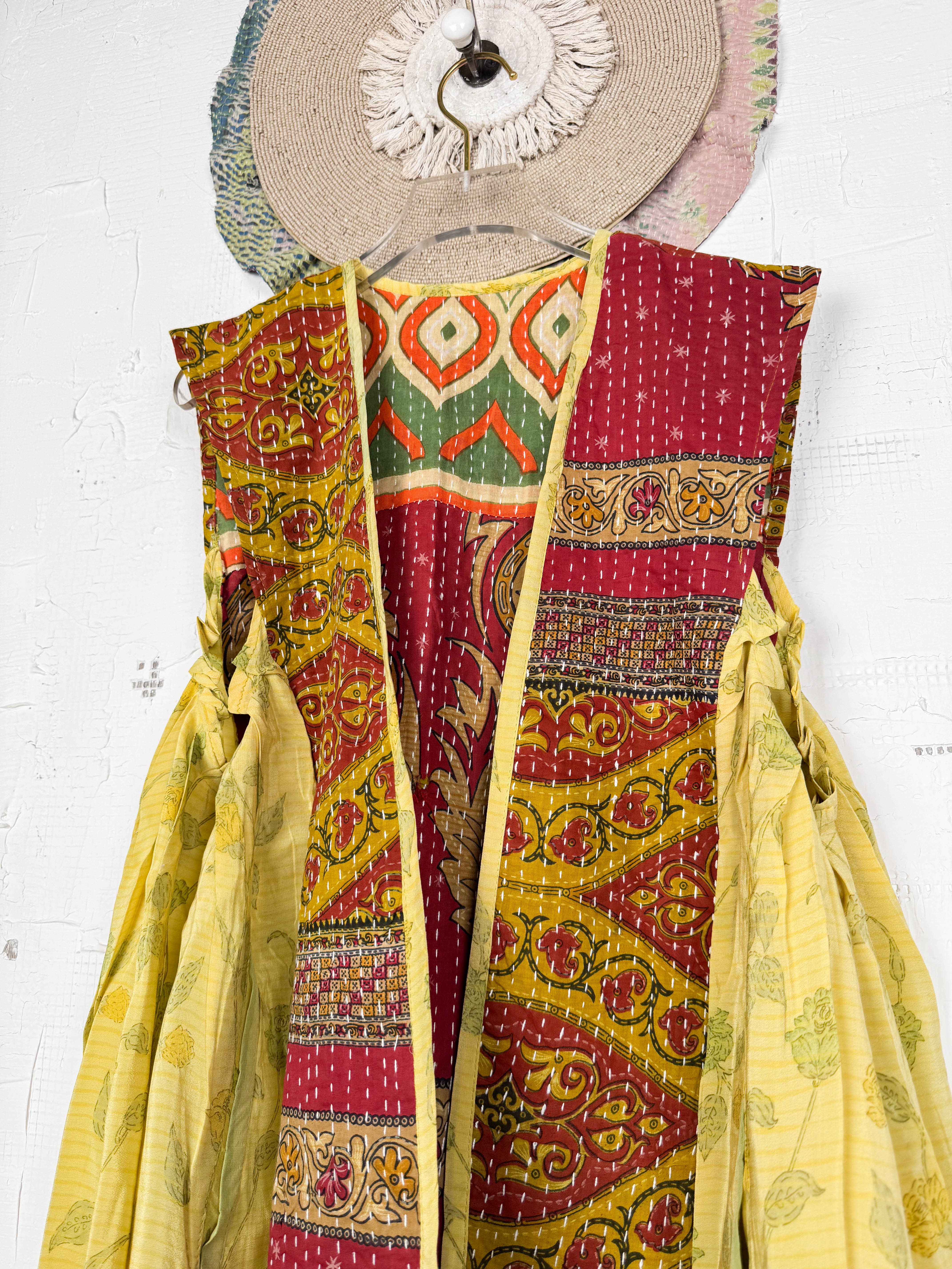 Silk kantha top - Love Protect Sustain