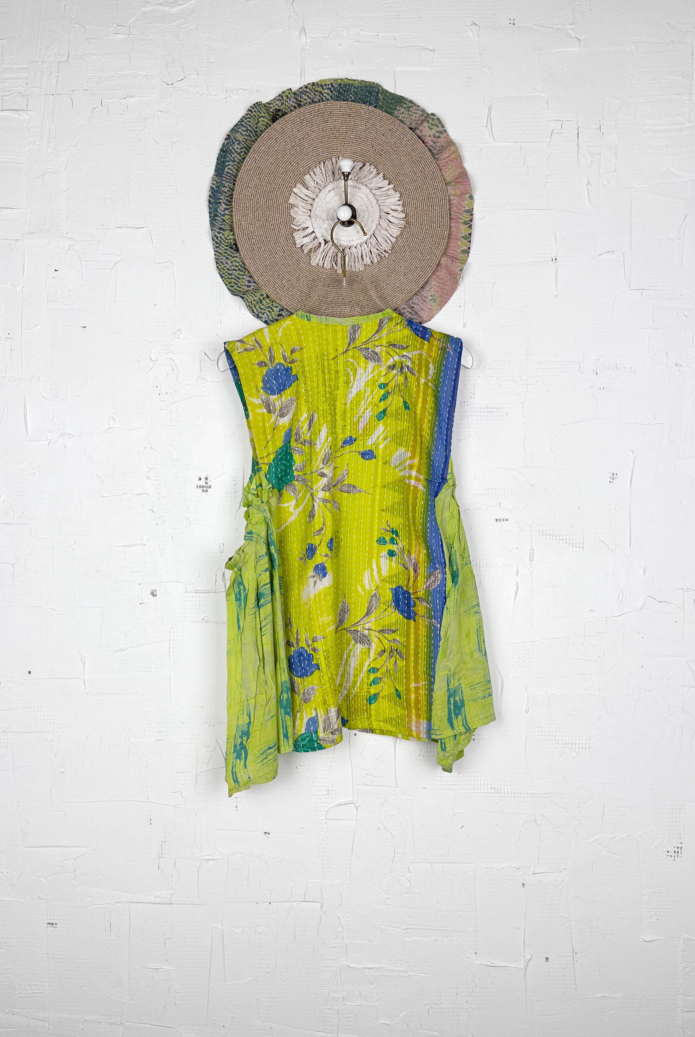 Silk kantha vest online - Love Protect Sustain