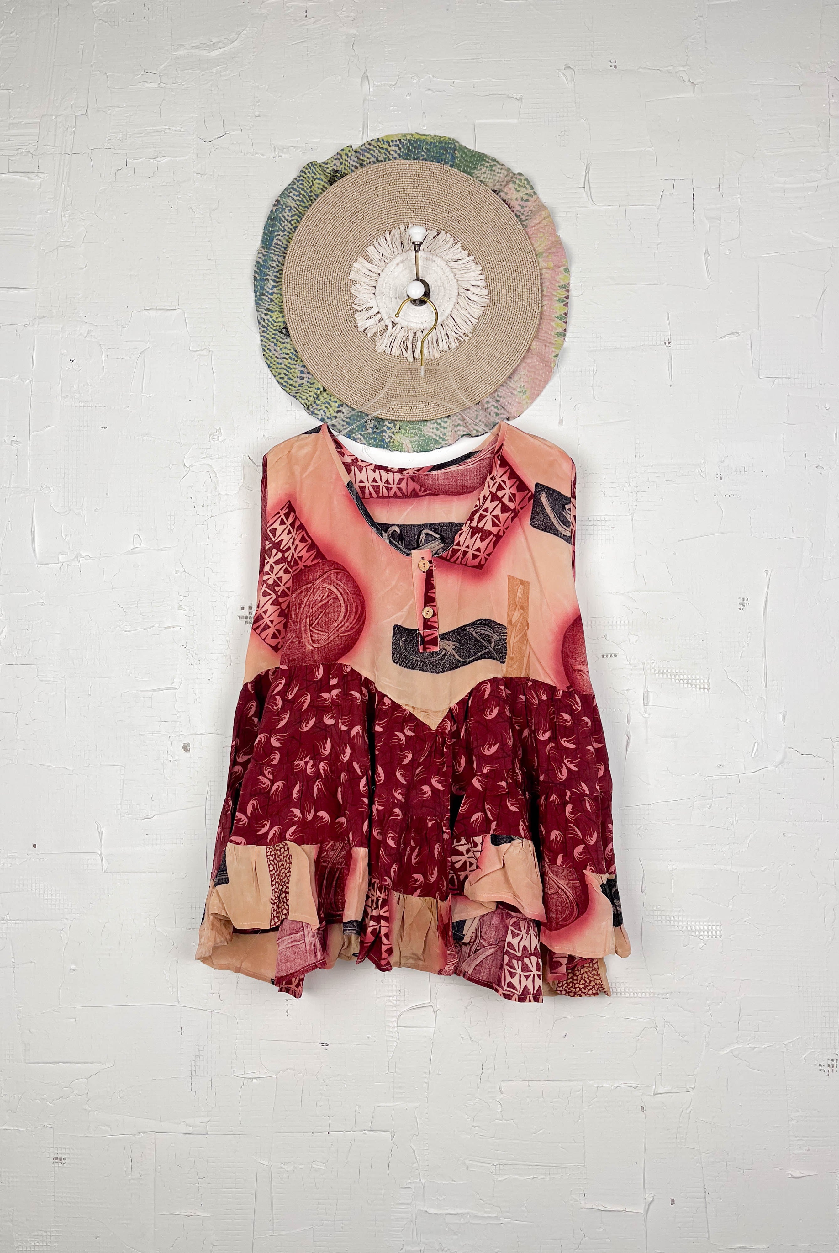 Silk sari patchwork top - Love Protect Sustain