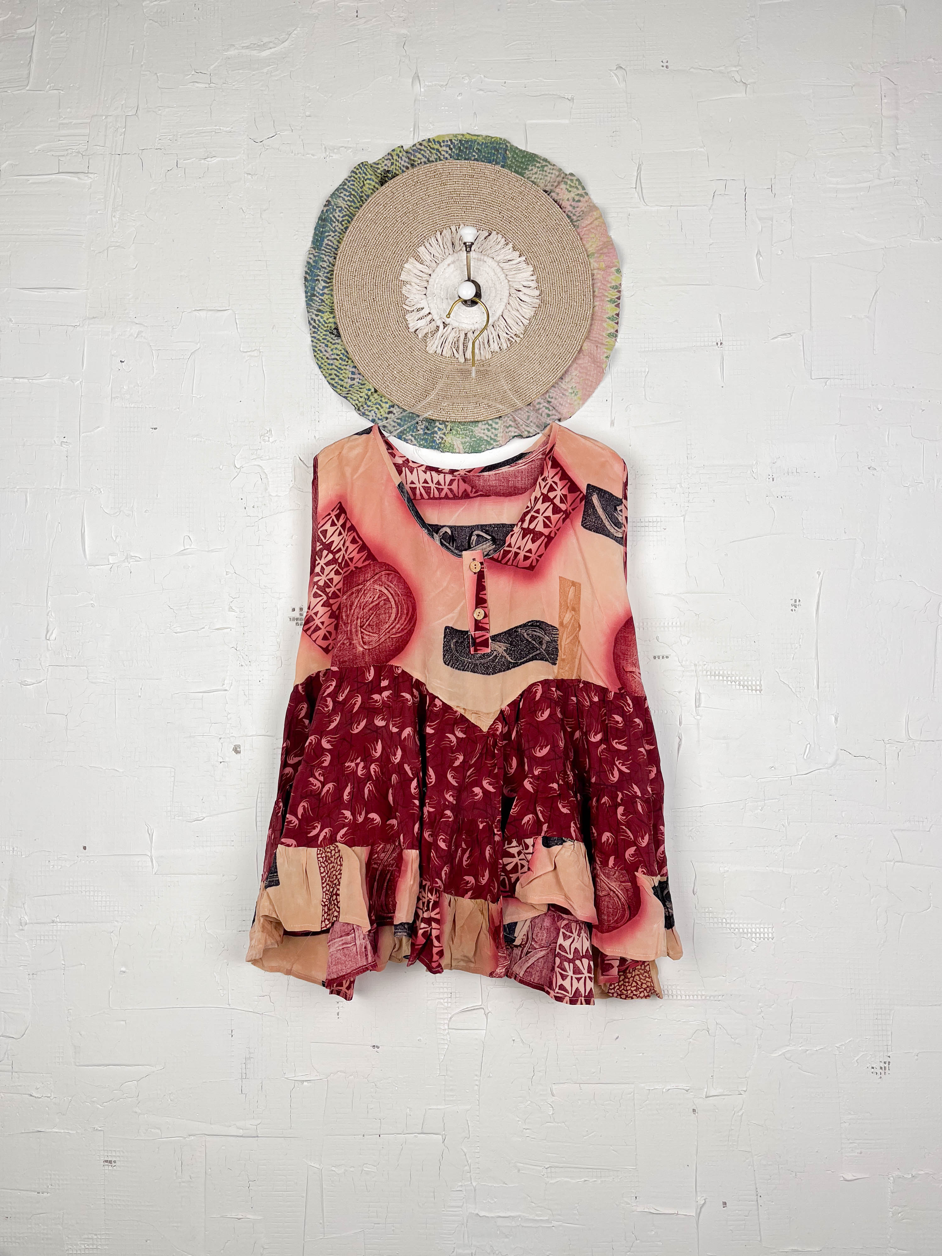 Silk sari patchwork top - Love Protect Sustain