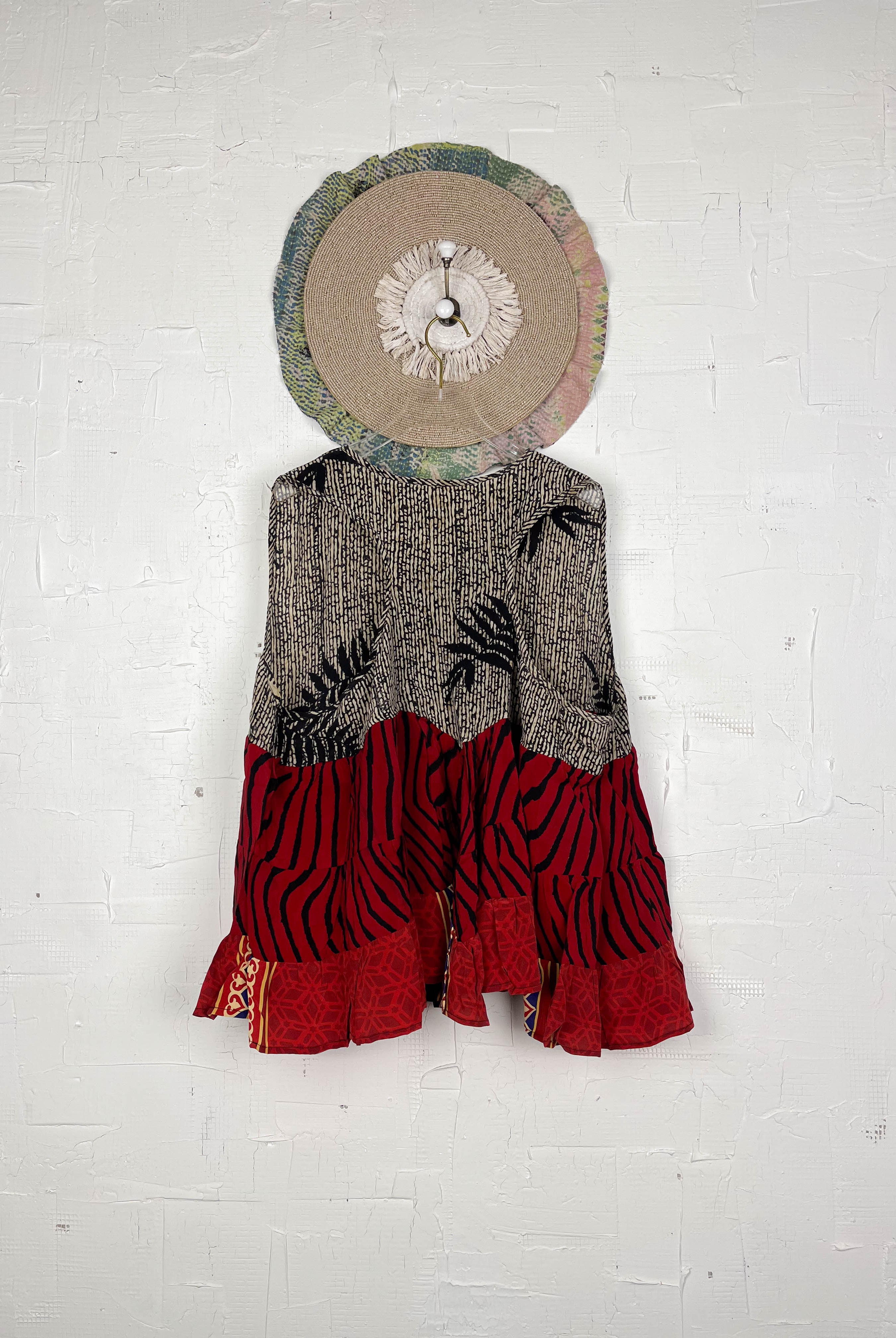 Silk sari patchwork top - Love Protect Sustain