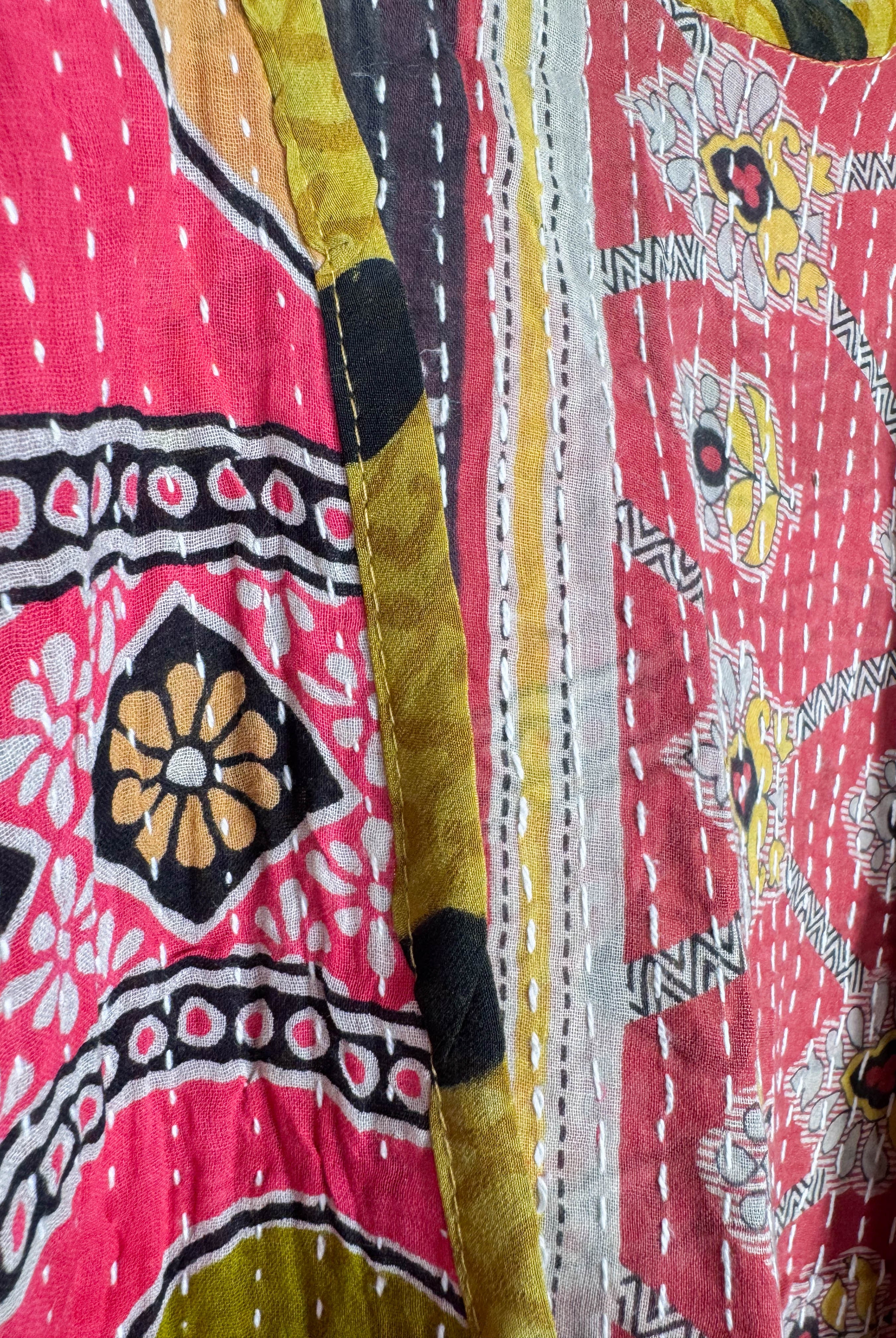 Silk top with kantha embroidery - Love Protect Sustain