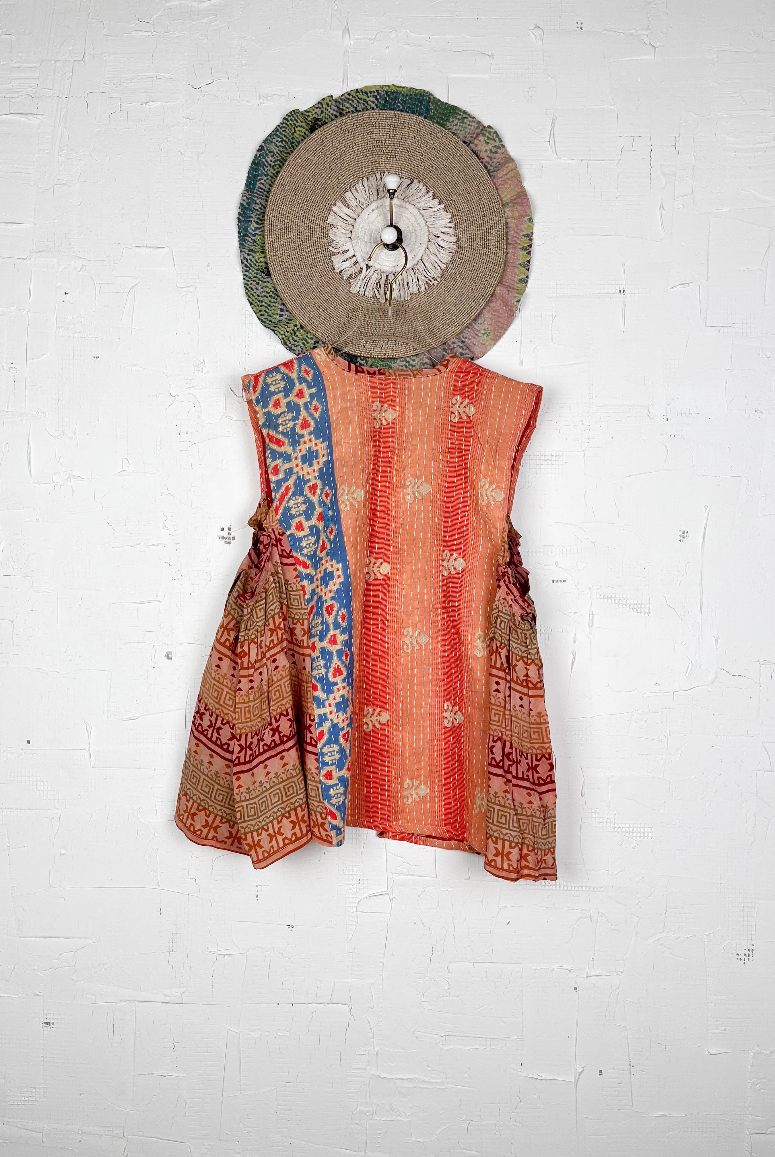 Silk top with kantha embroidery - Love Protect Sustain