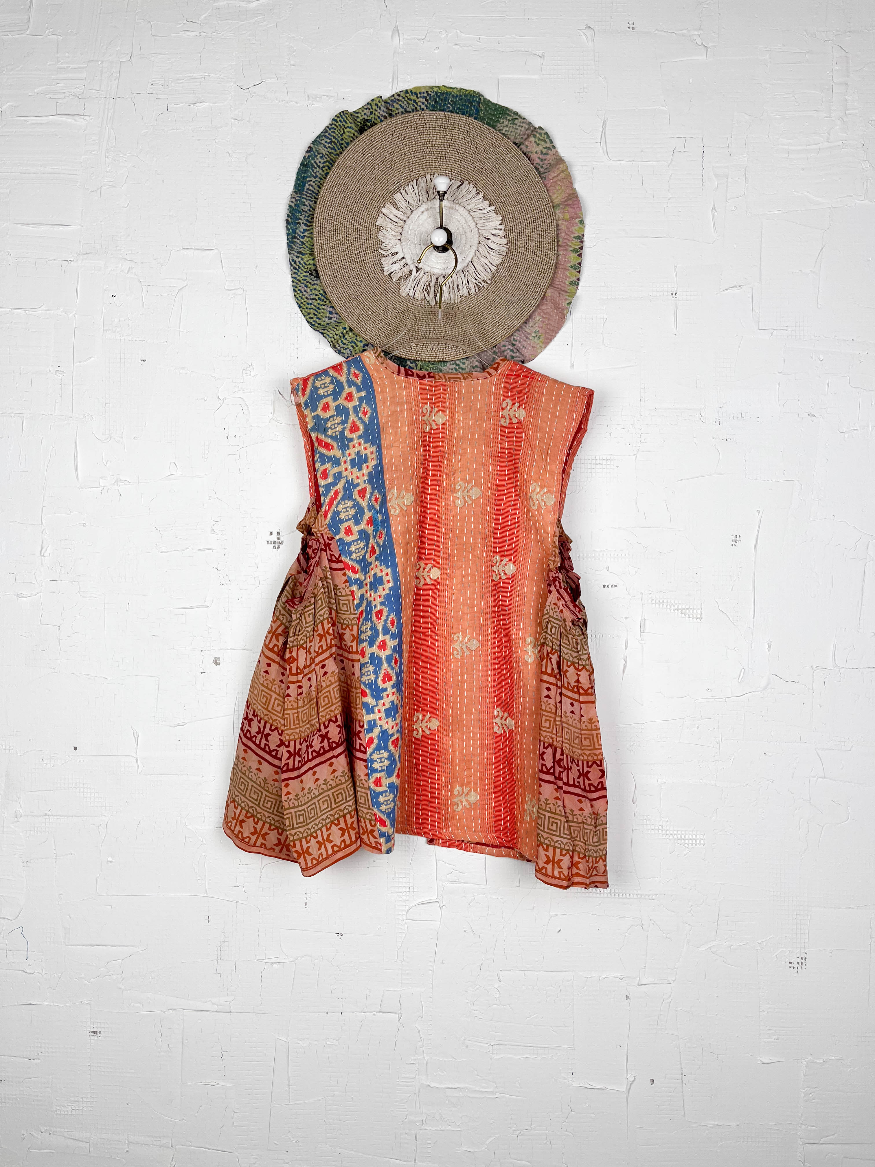 Silk top with kantha embroidery - Love Protect Sustain