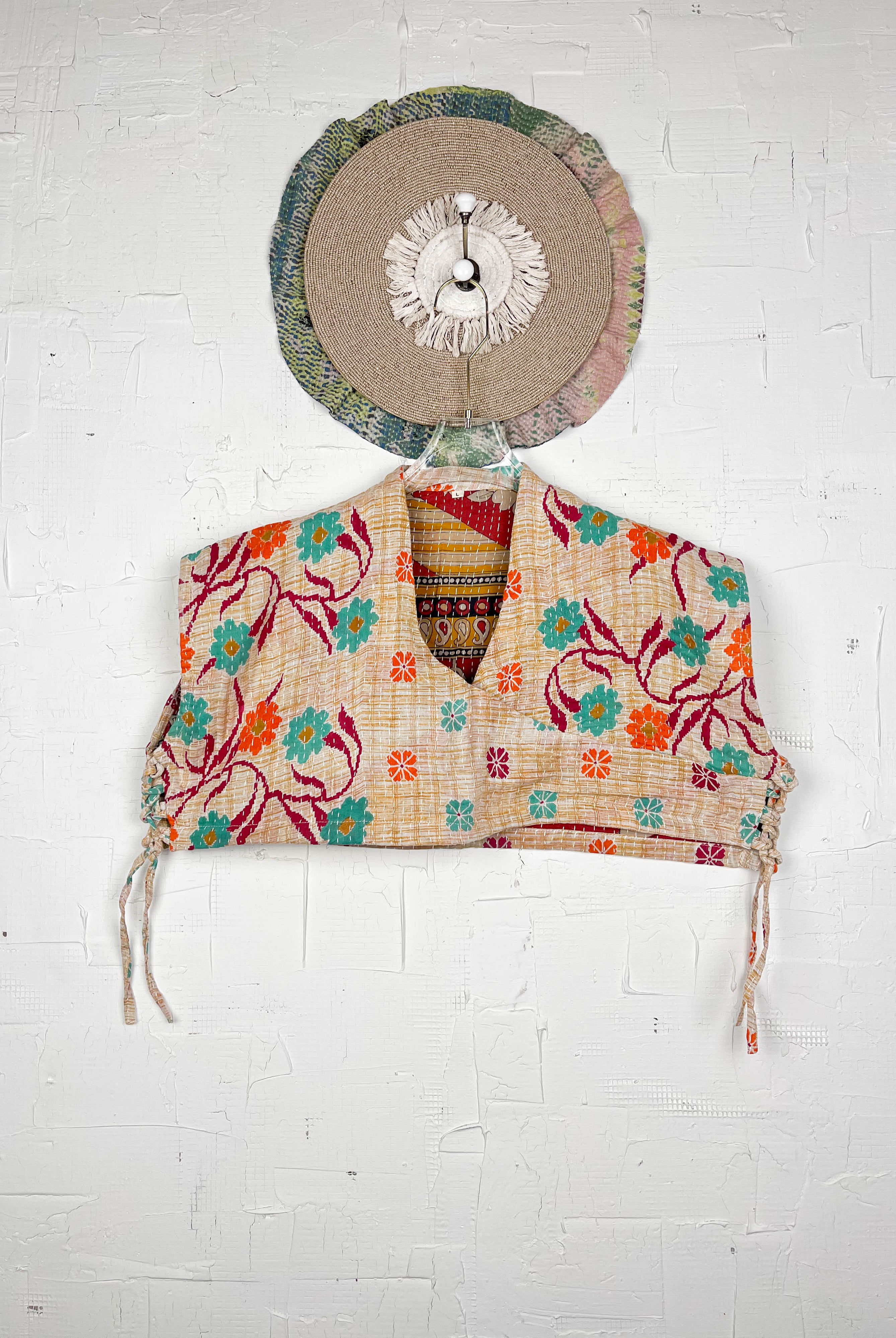 Sleeveless Kantha top - Love Protect Sustain