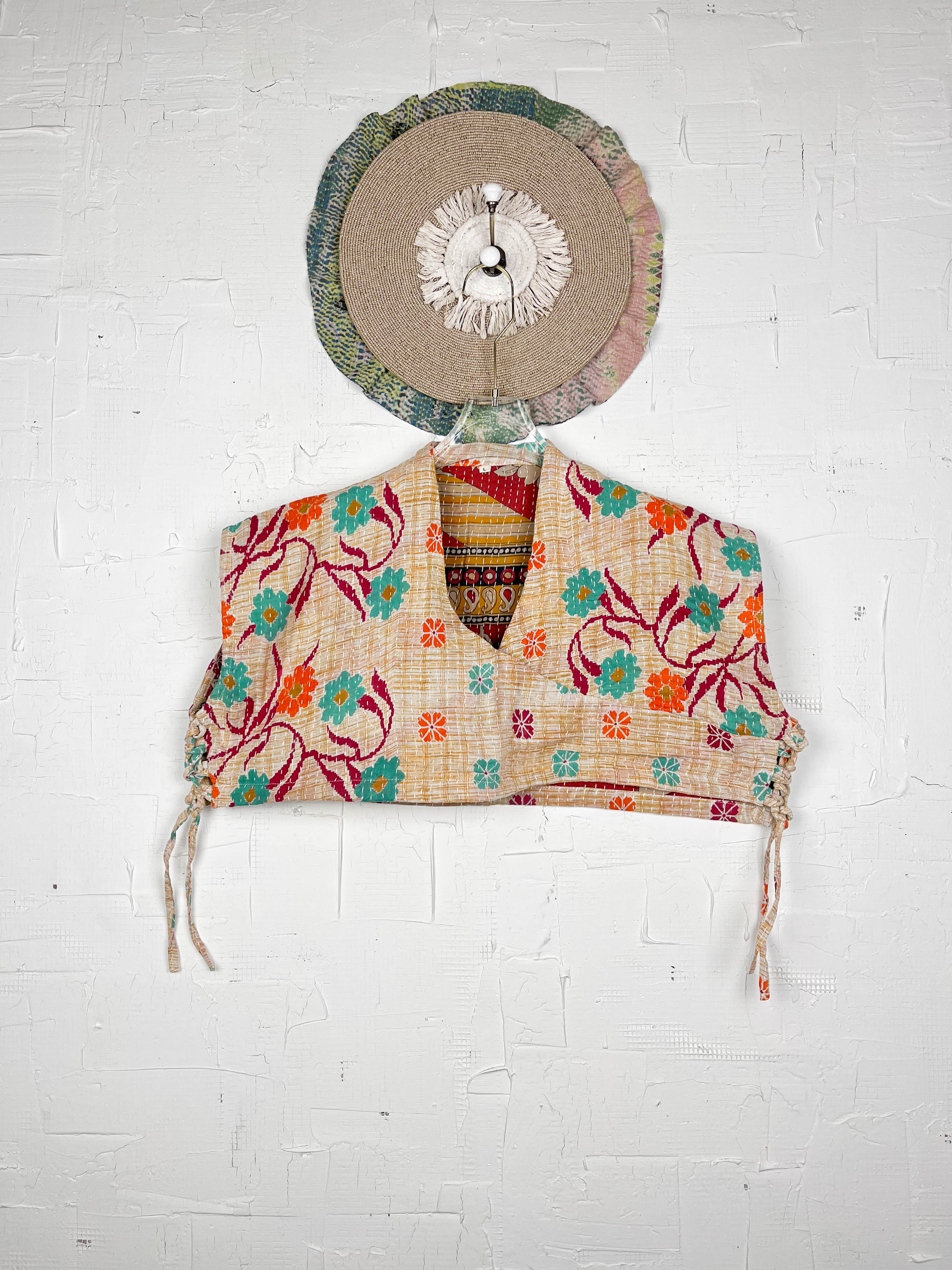 Sleeveless Kantha top - Love Protect Sustain