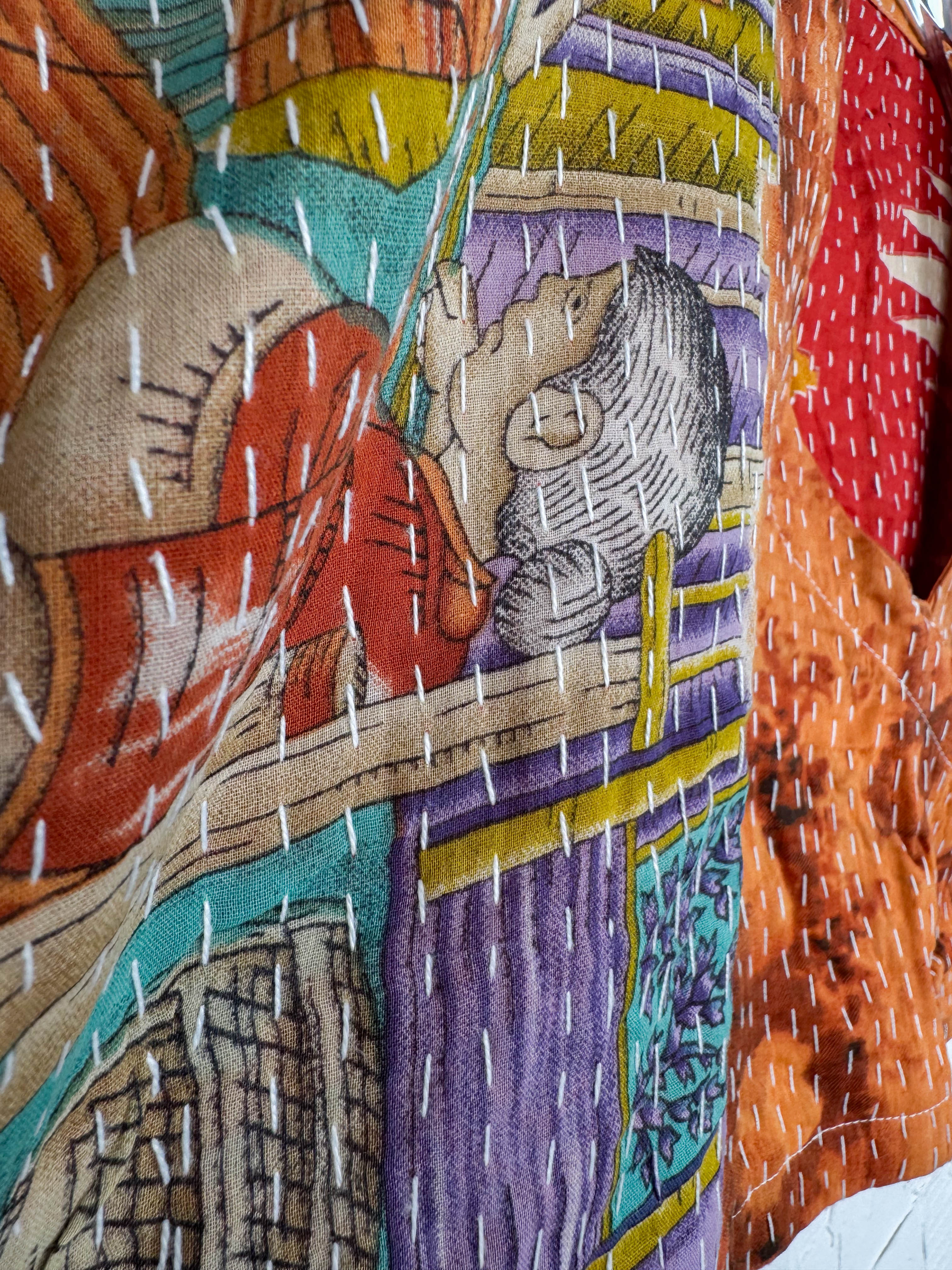 Sleeveless Kantha top - Love Protect Sustain