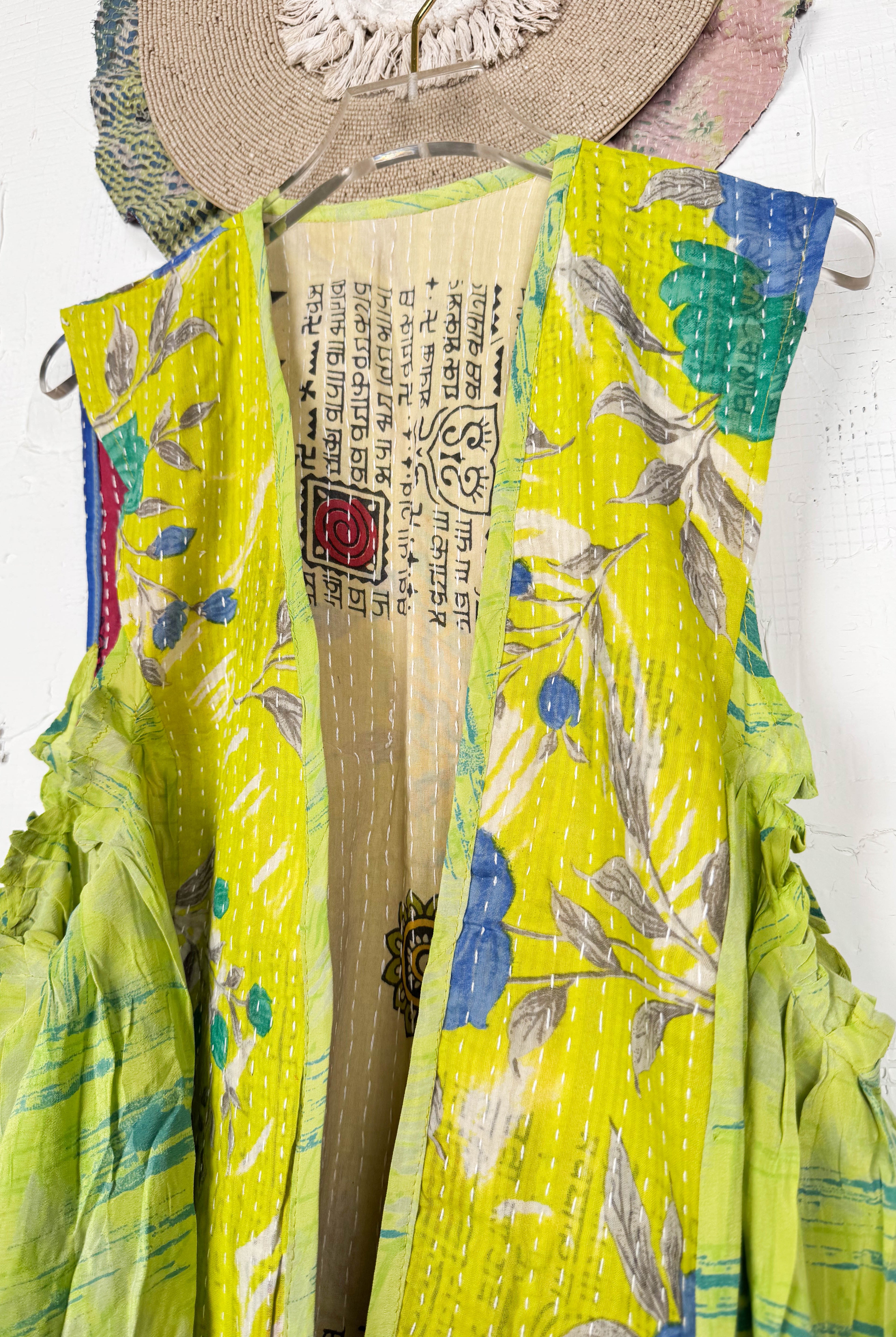 Summer Green Silk Vest - Love Protect Sustain