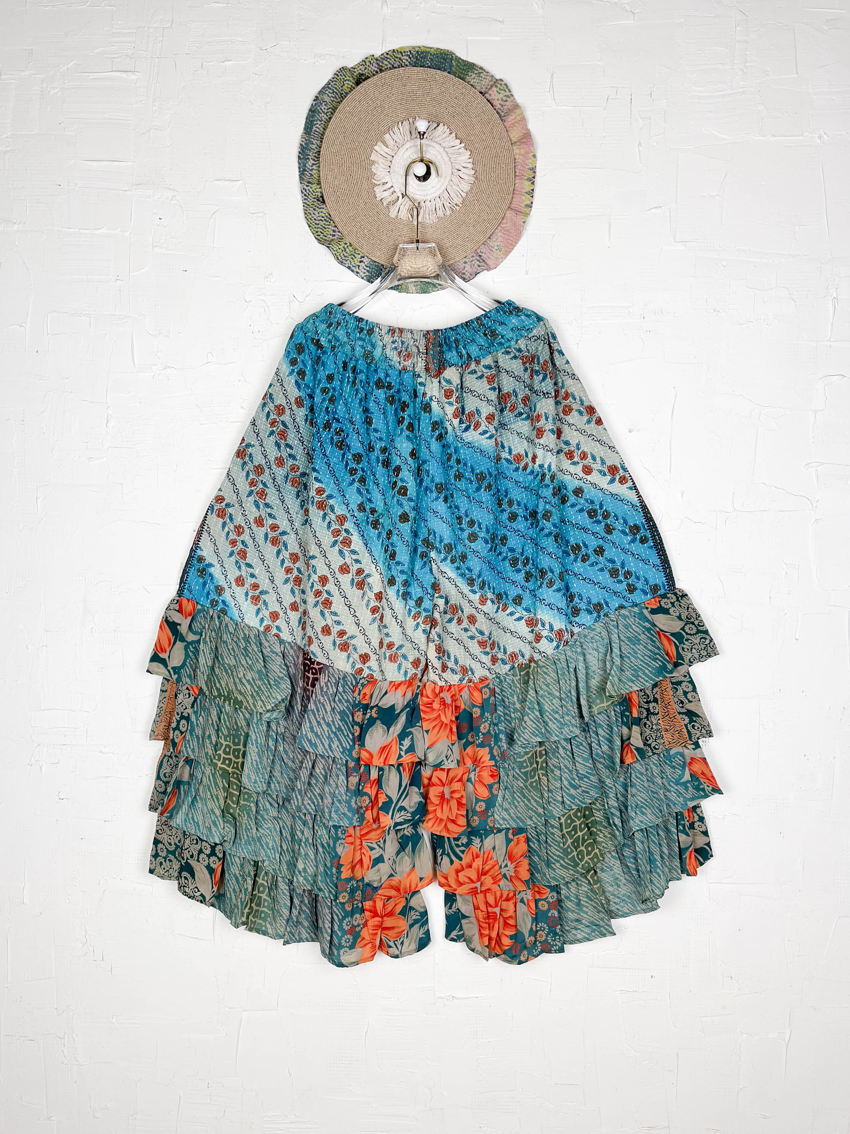 Summer Kantha Frill Pants - Love Protect Sustain