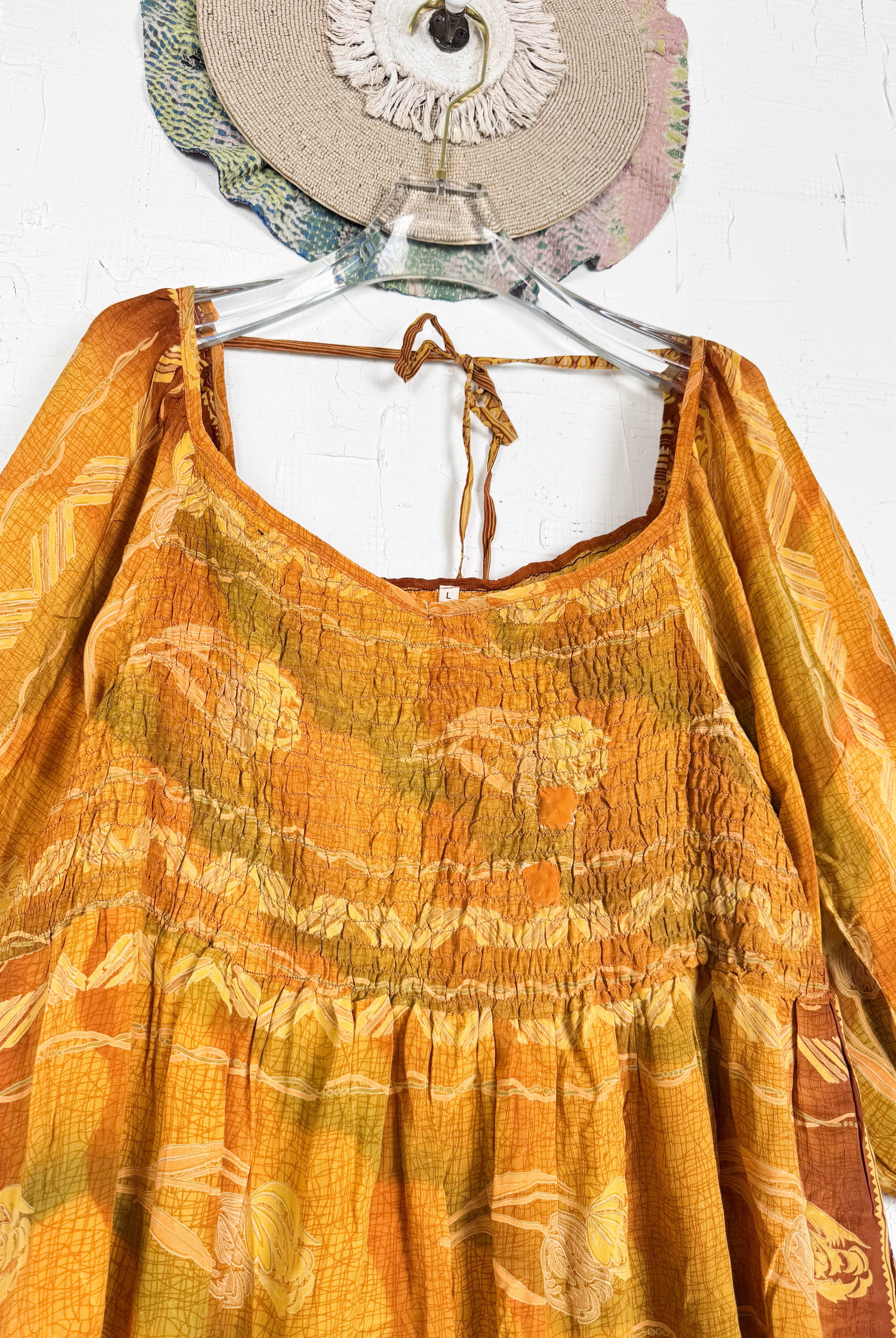 Summer silk dress - Love Protect Sustain