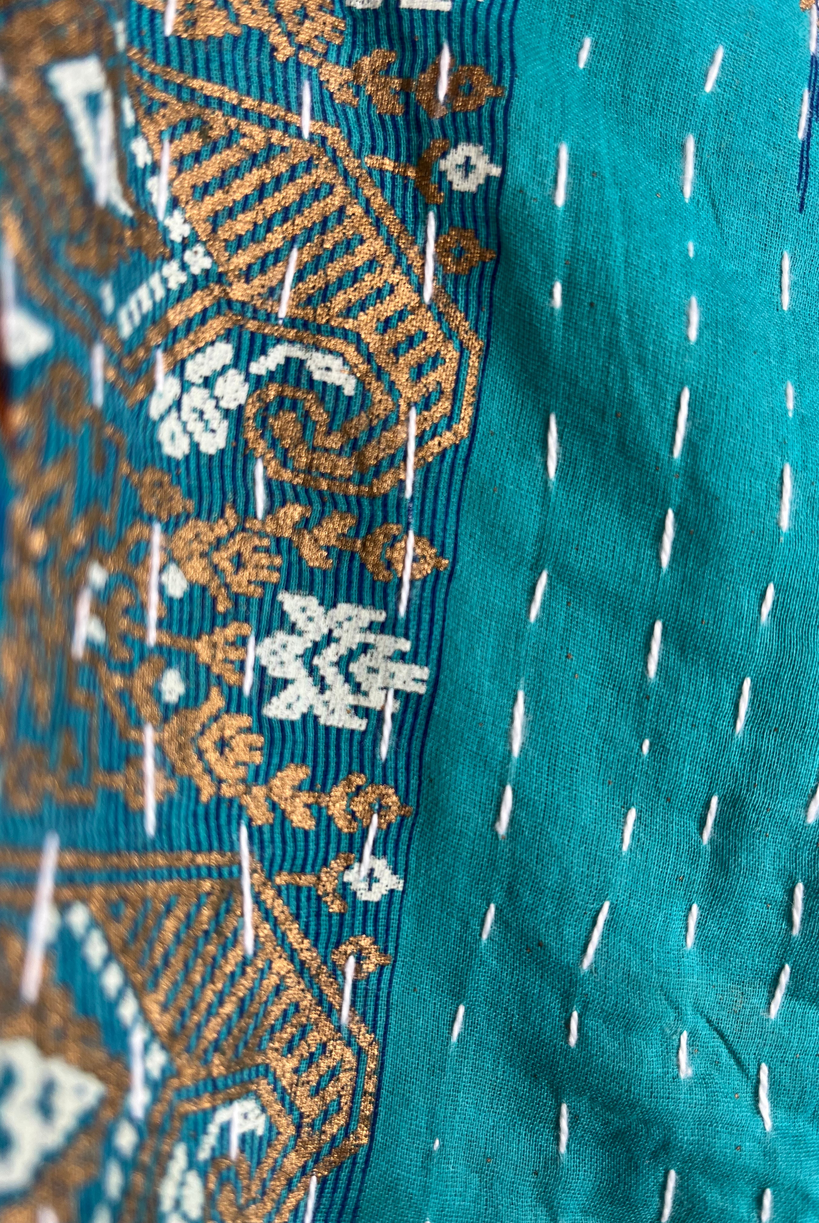 Summer silk kantha top - Love Protect Sustain