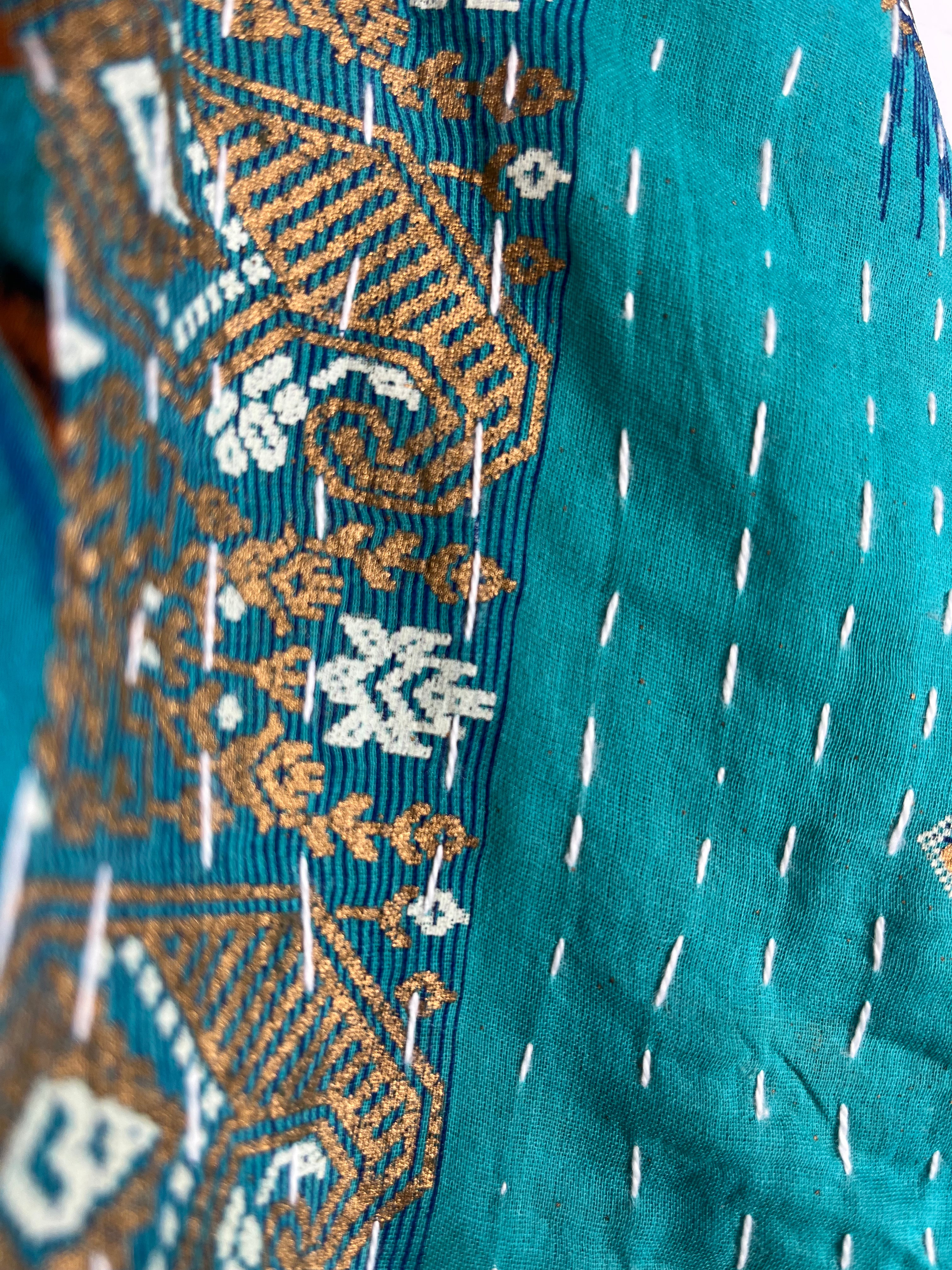 Summer silk kantha top - Love Protect Sustain