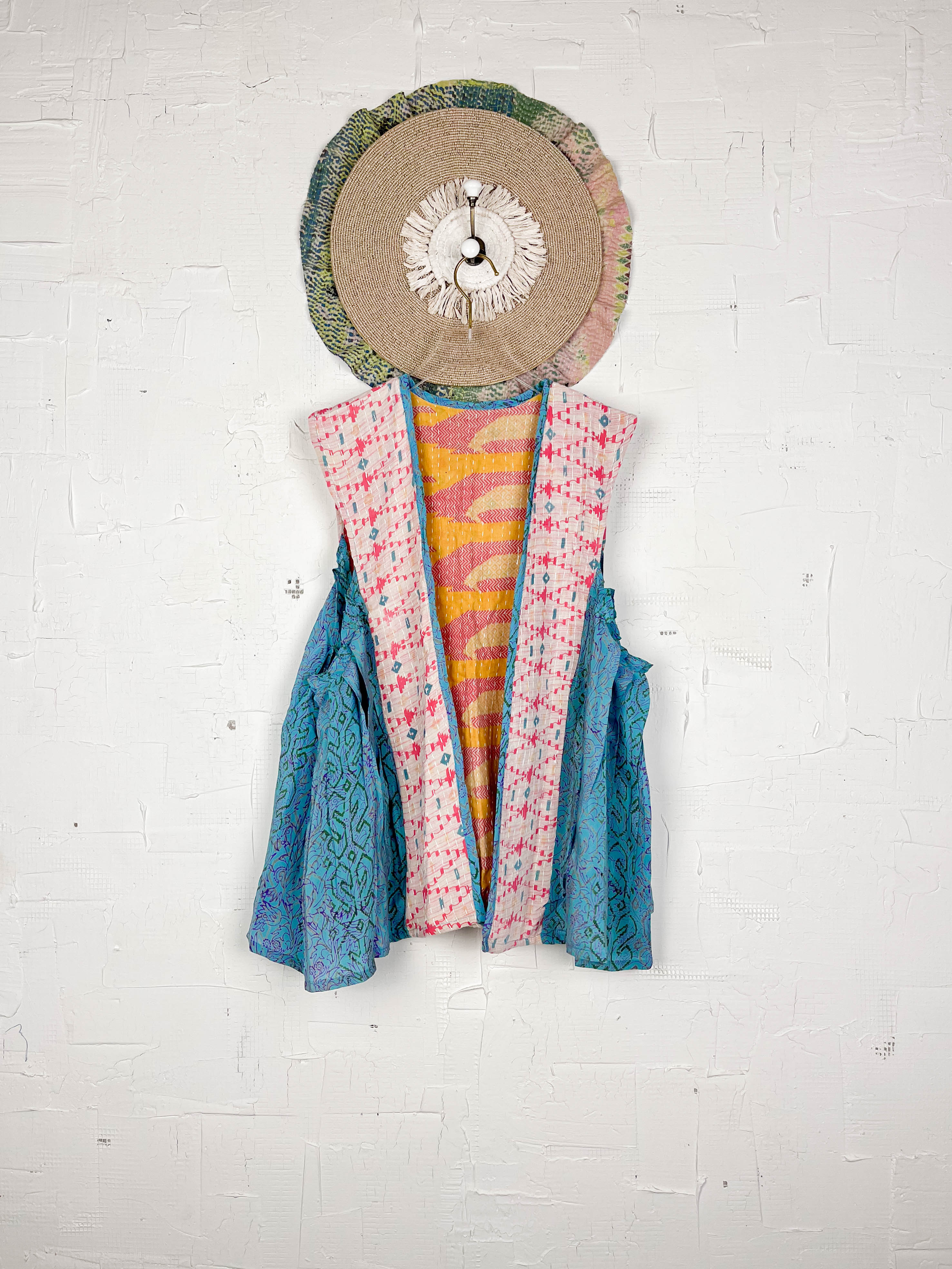 Summer silk kantha top - Love Protect Sustain