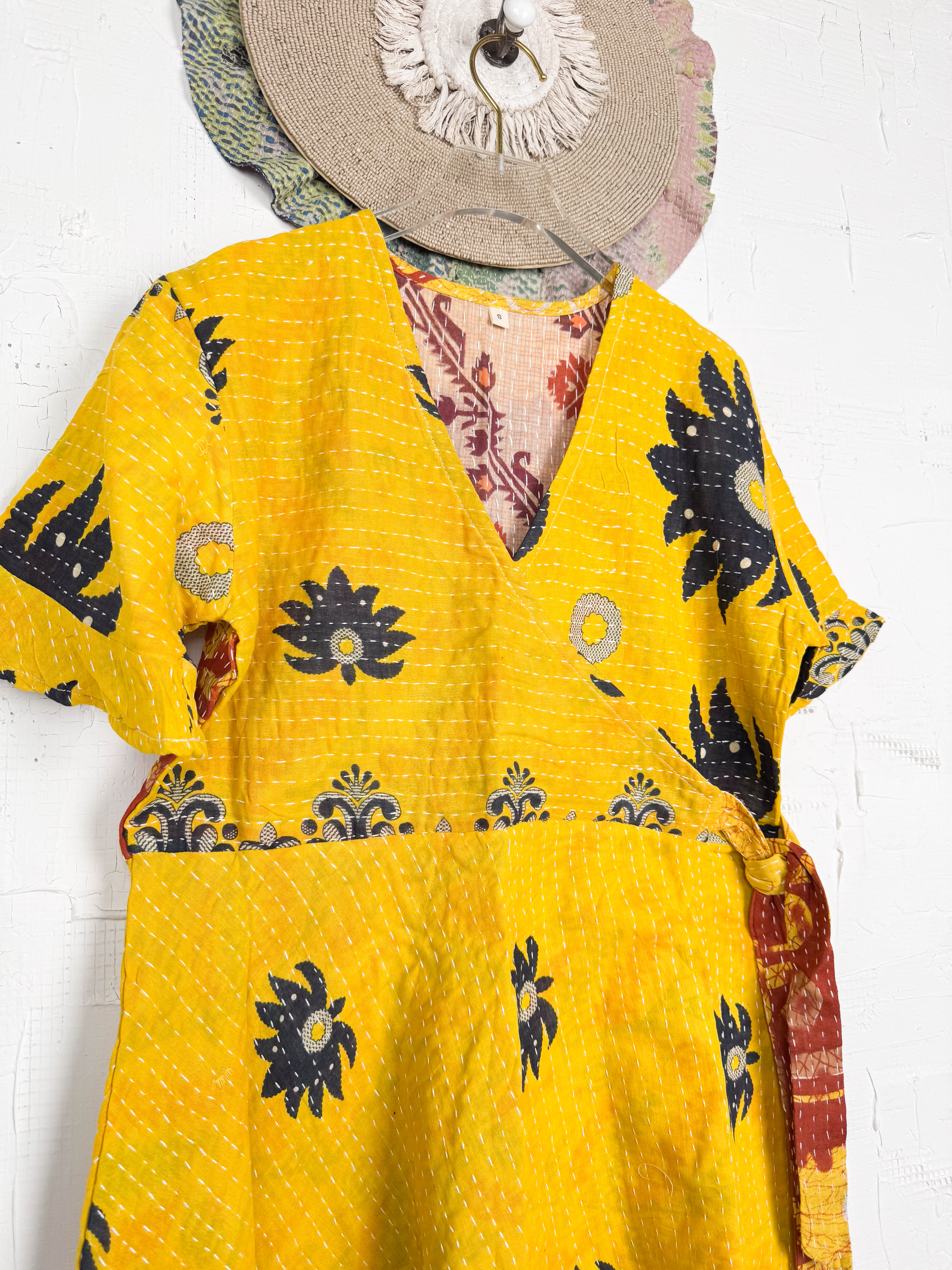 Sustainable Kantha dress - Love Protect Sustain