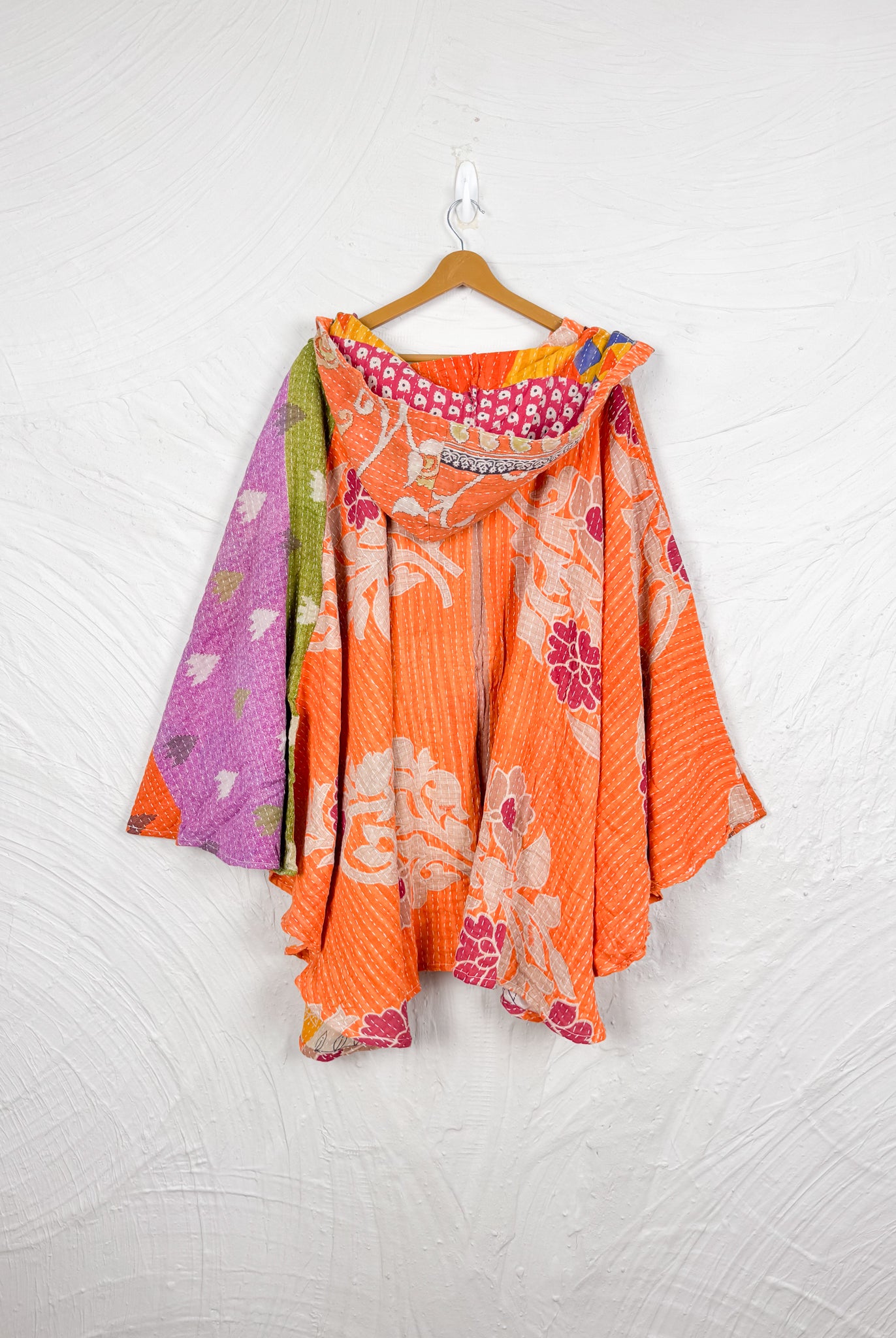 Sustainable kantha poncho - Love Protect Sustain