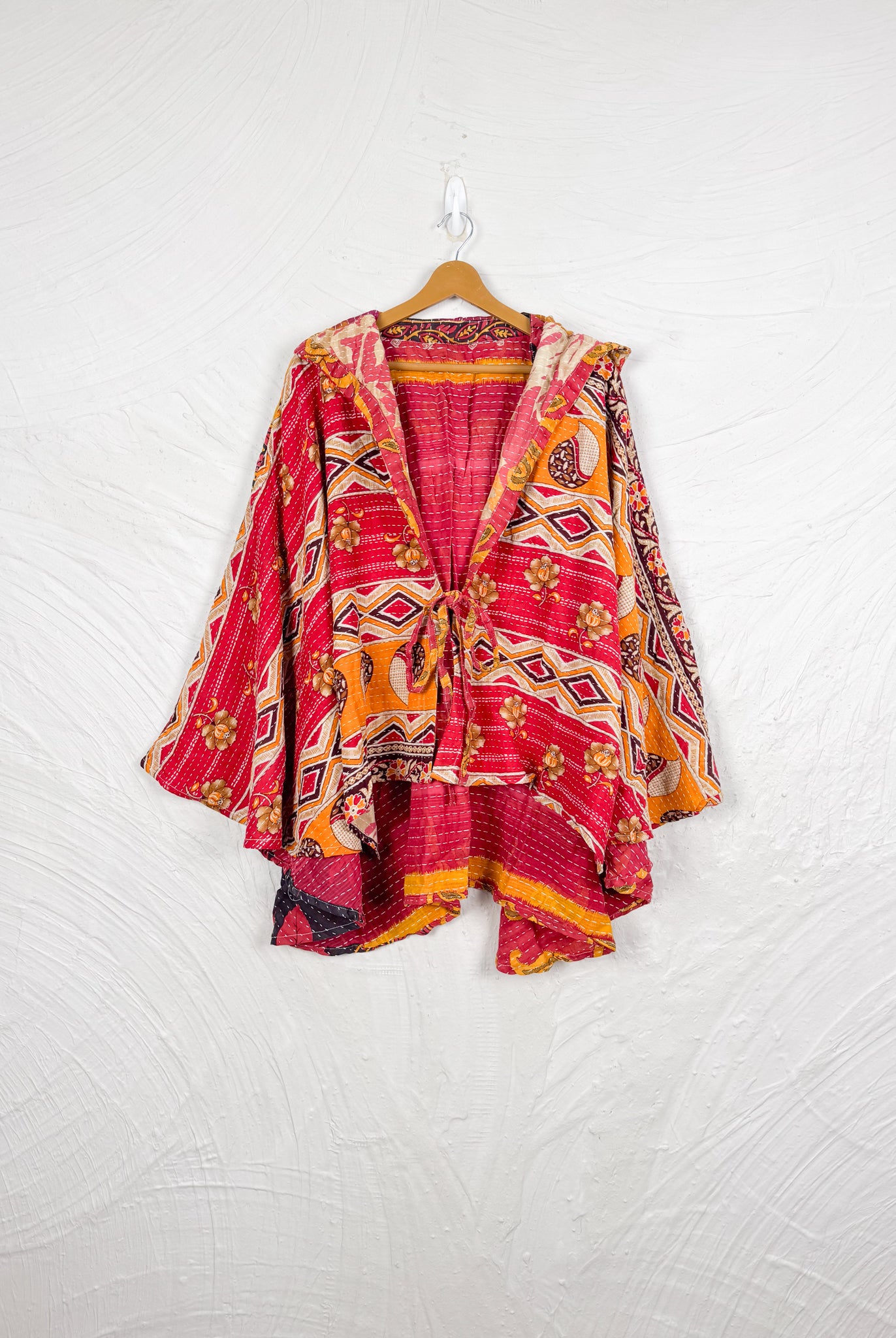 Sustainable kantha poncho - Love Protect Sustain