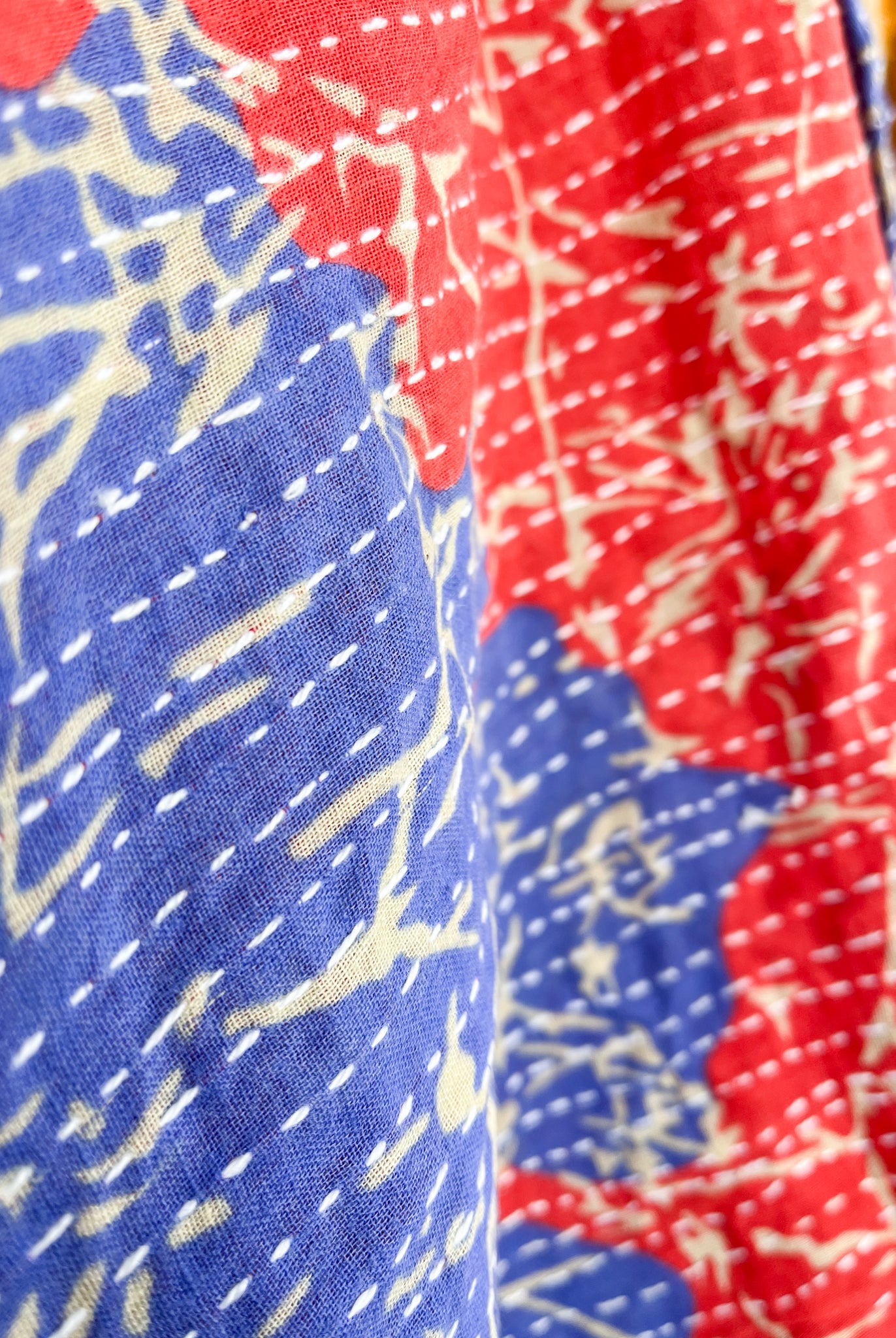 Sustainable kantha poncho - Love Protect Sustain