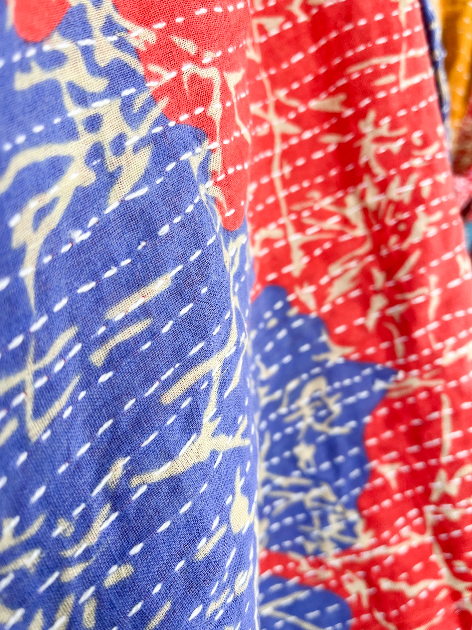 Sustainable kantha poncho - Love Protect Sustain