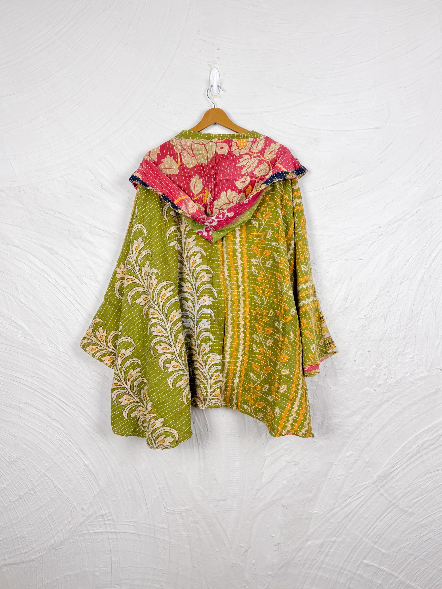 Sustainable kantha poncho - Love Protect Sustain