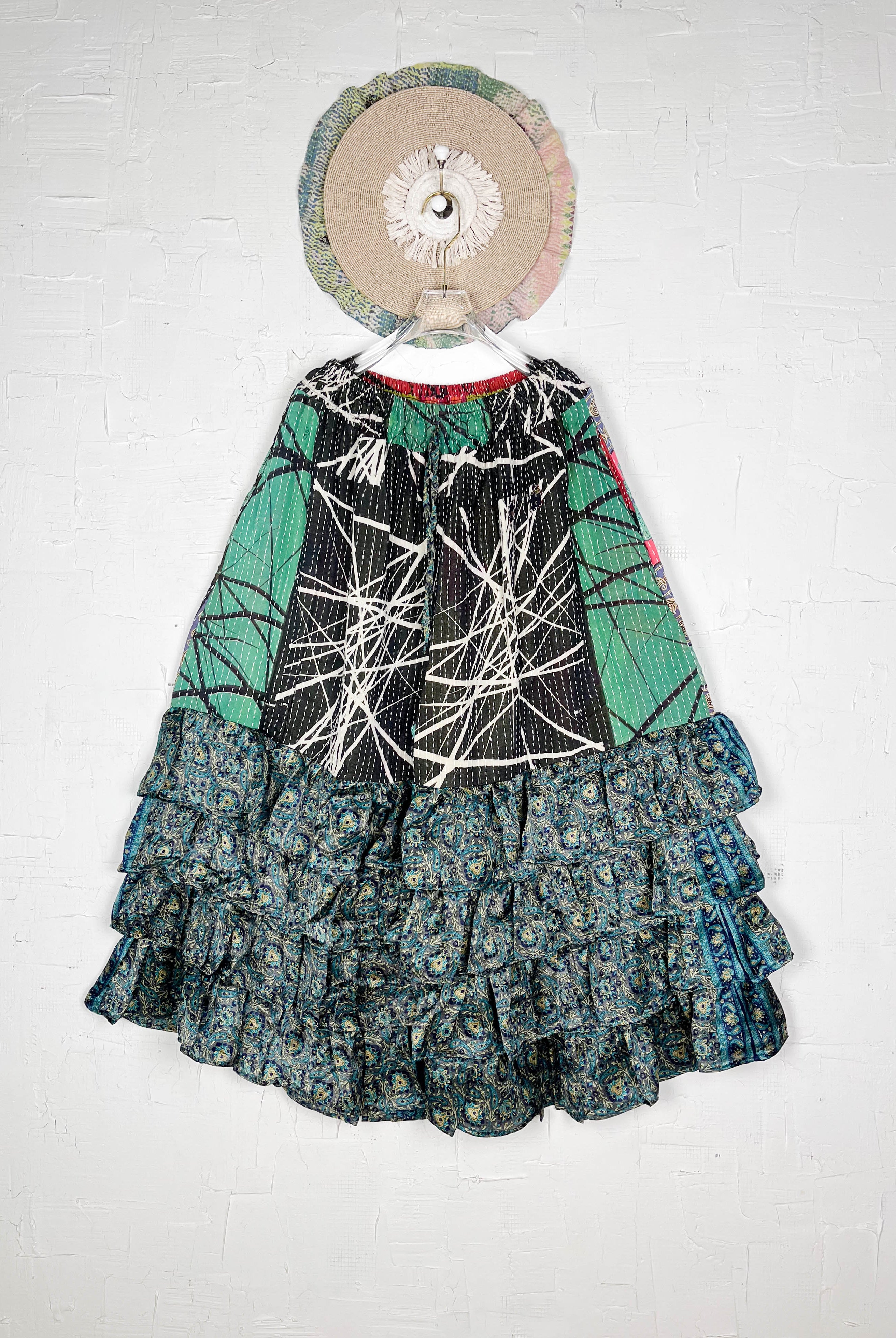 Sustainable silk frill pants - Love Protect Sustain