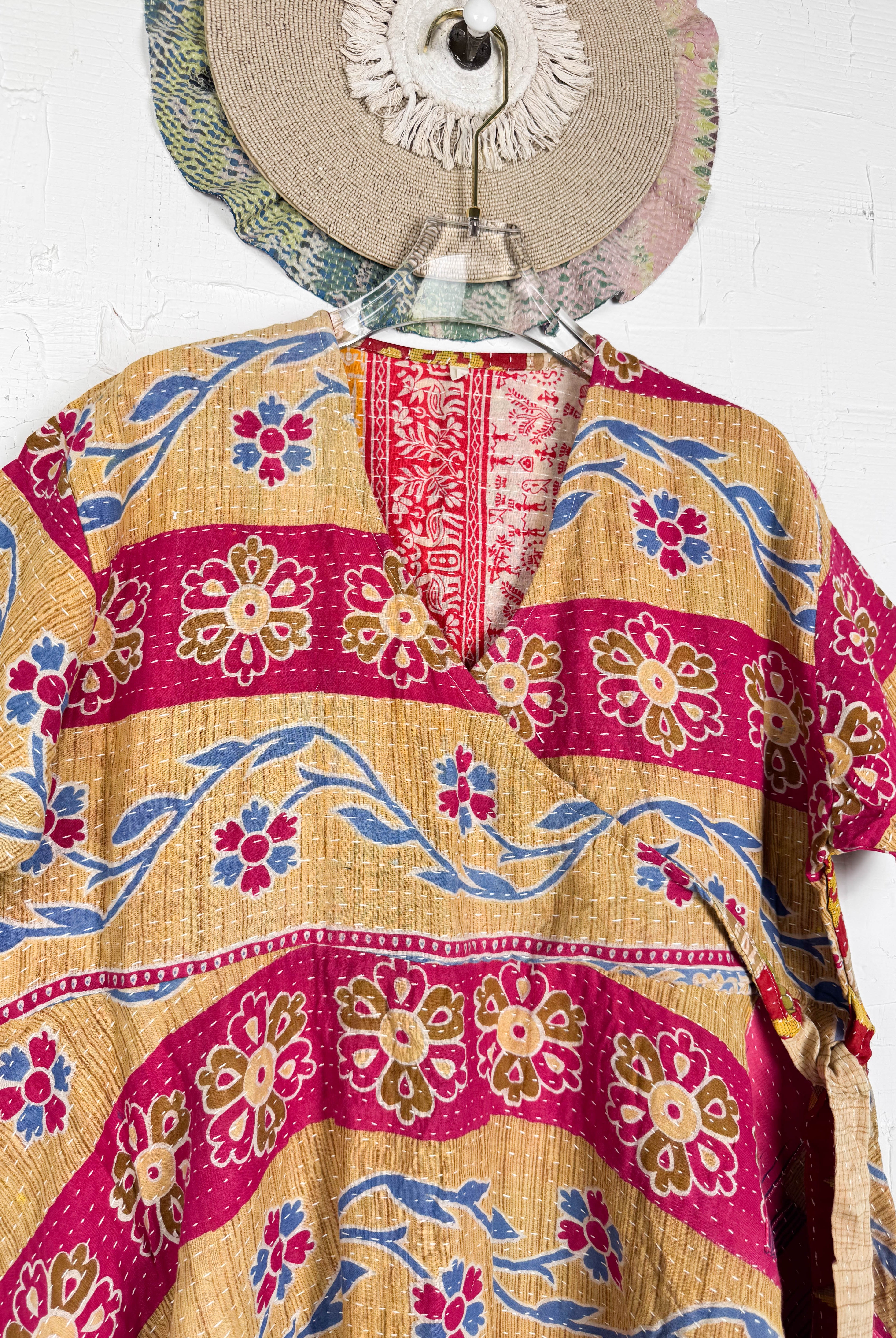 Sustainable wrap Kantha dress- Love Protect Sustain