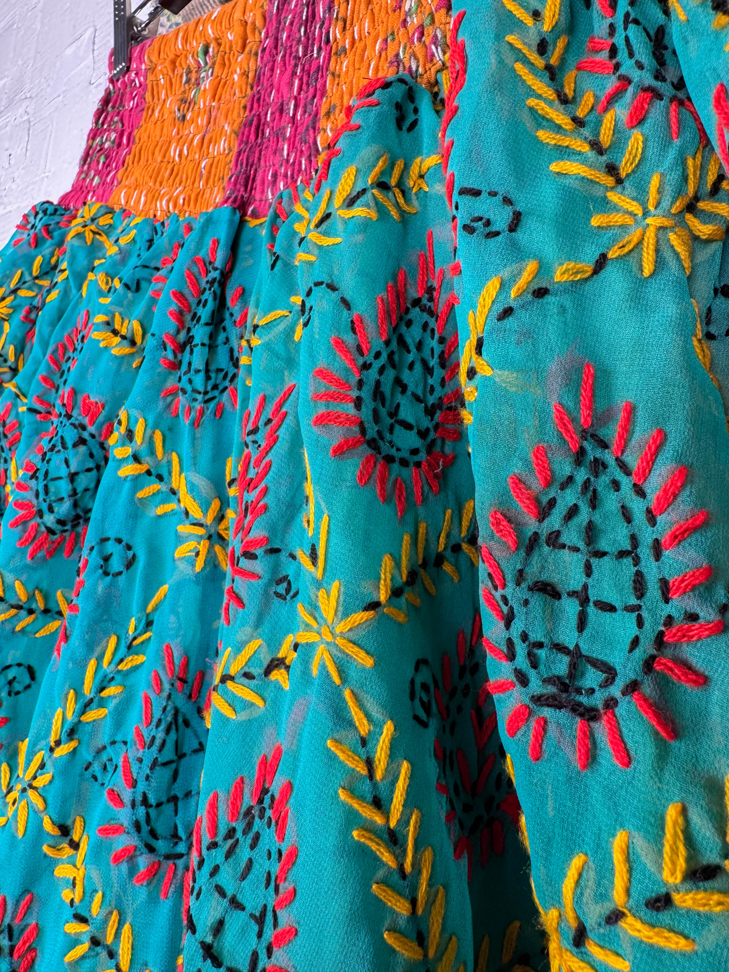 Teal Women Summer Pants- Love Protect Sustain