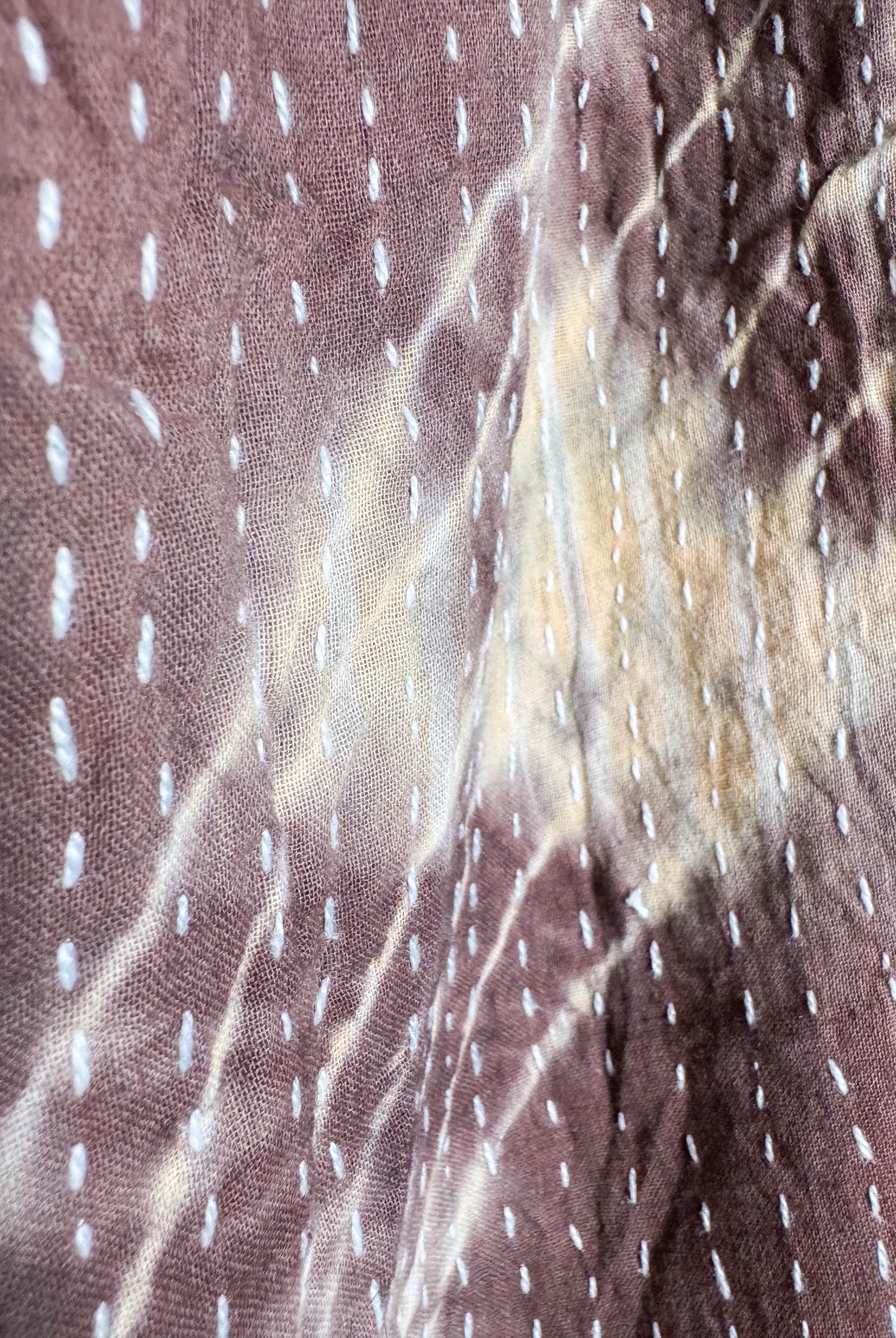 Tie-dye kantha robe - Love Protect Sustain