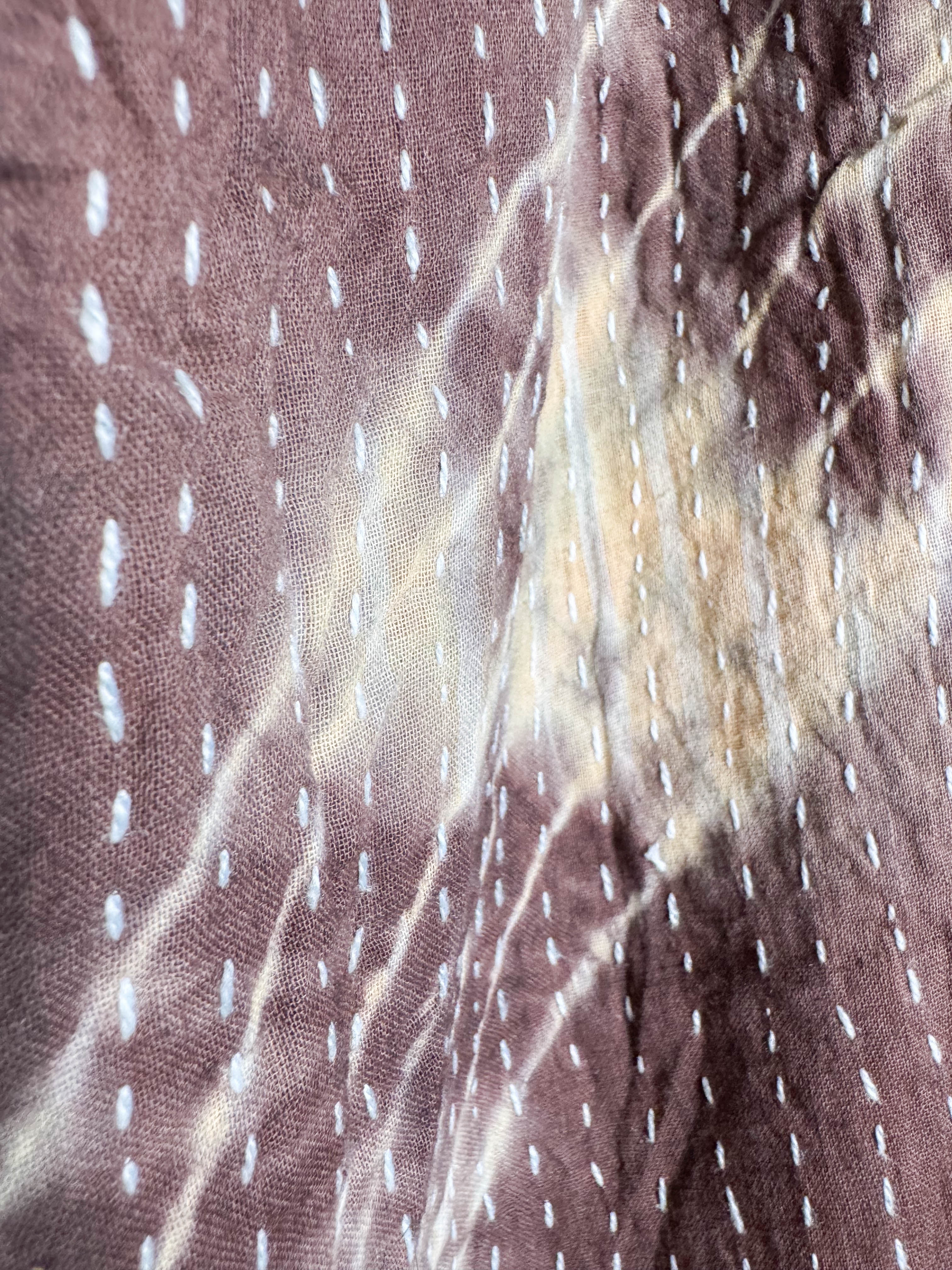 Tie-dye kantha robe - Love Protect Sustain