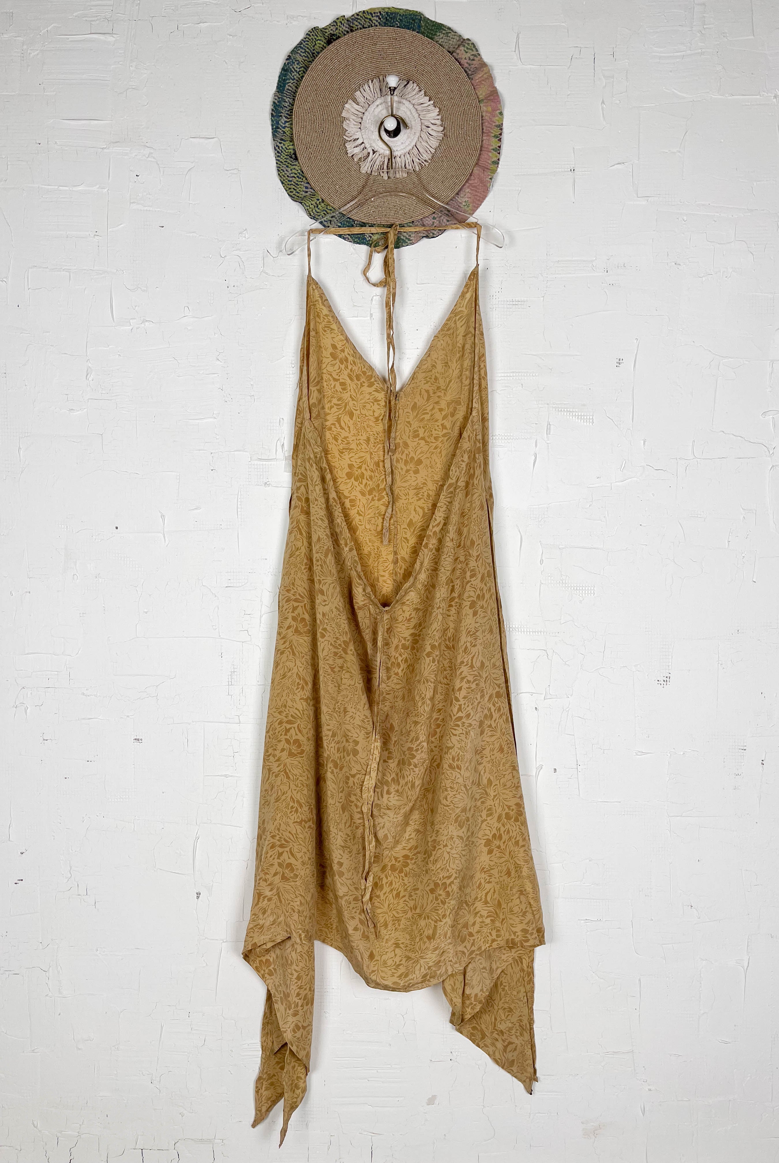 Tie-neck silk dress - Love Protect Sustain