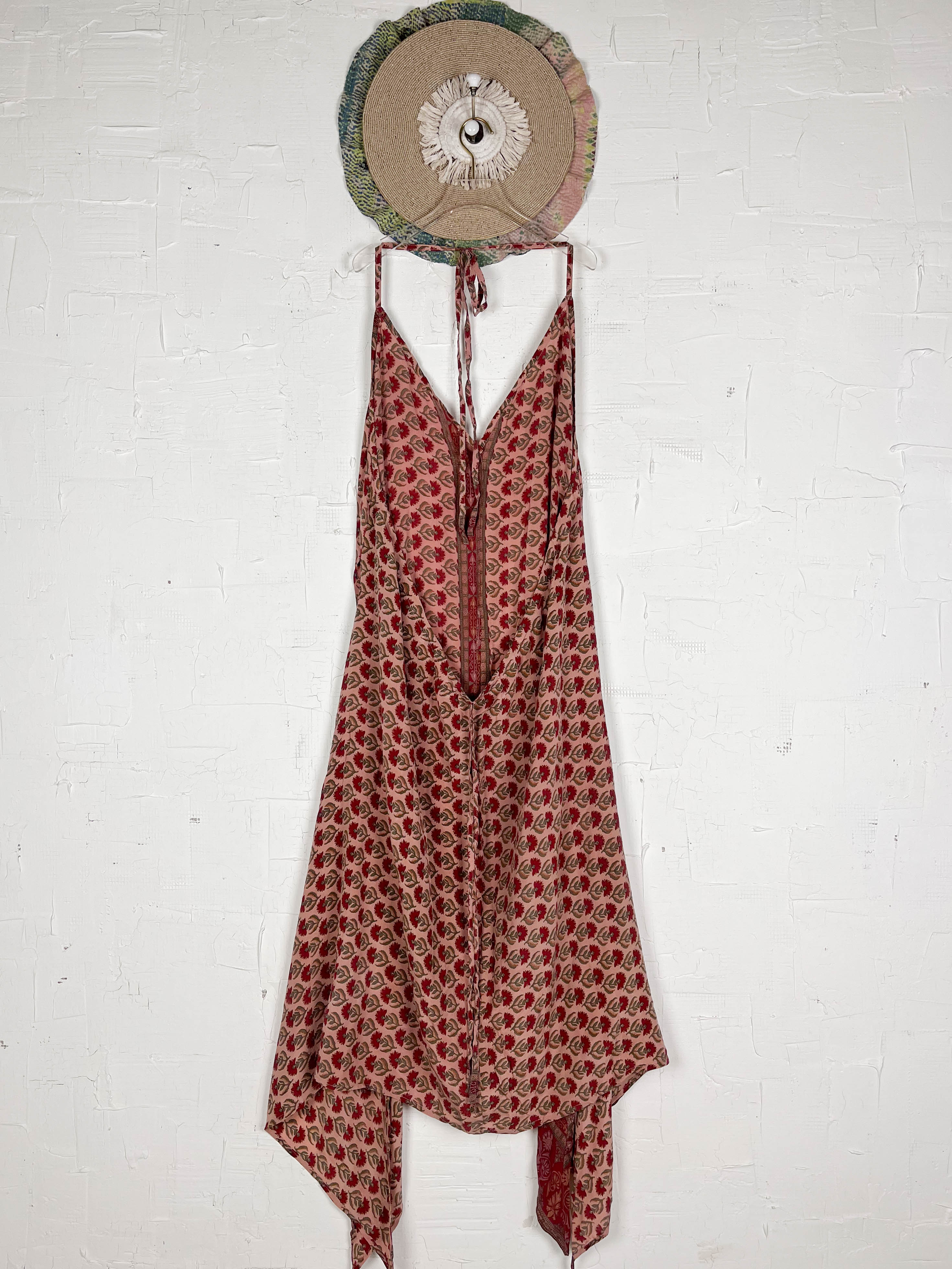 Tie-neck silk dress - Love Protect Sustain