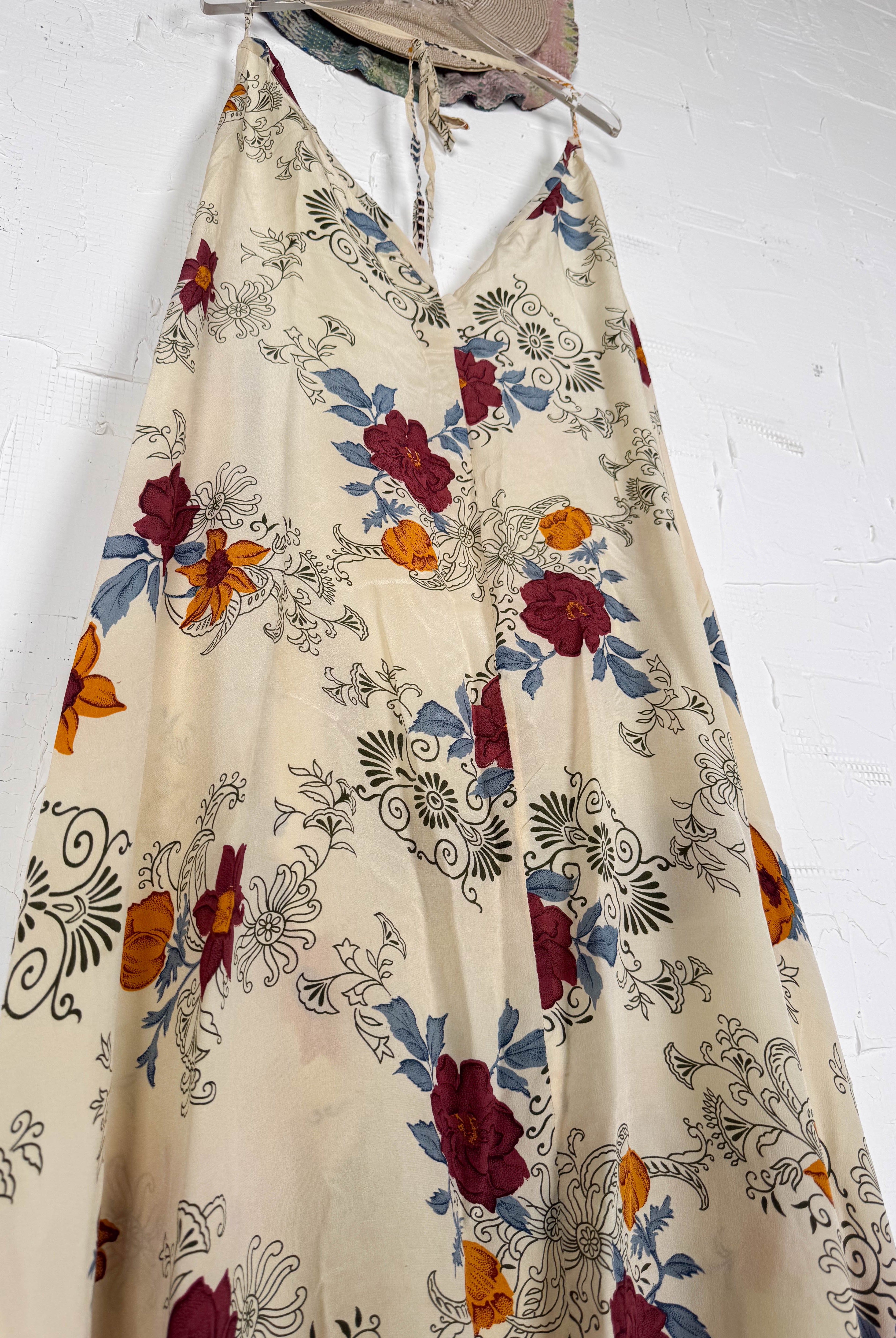 Tie-neck silk dress - Love Protect Sustain