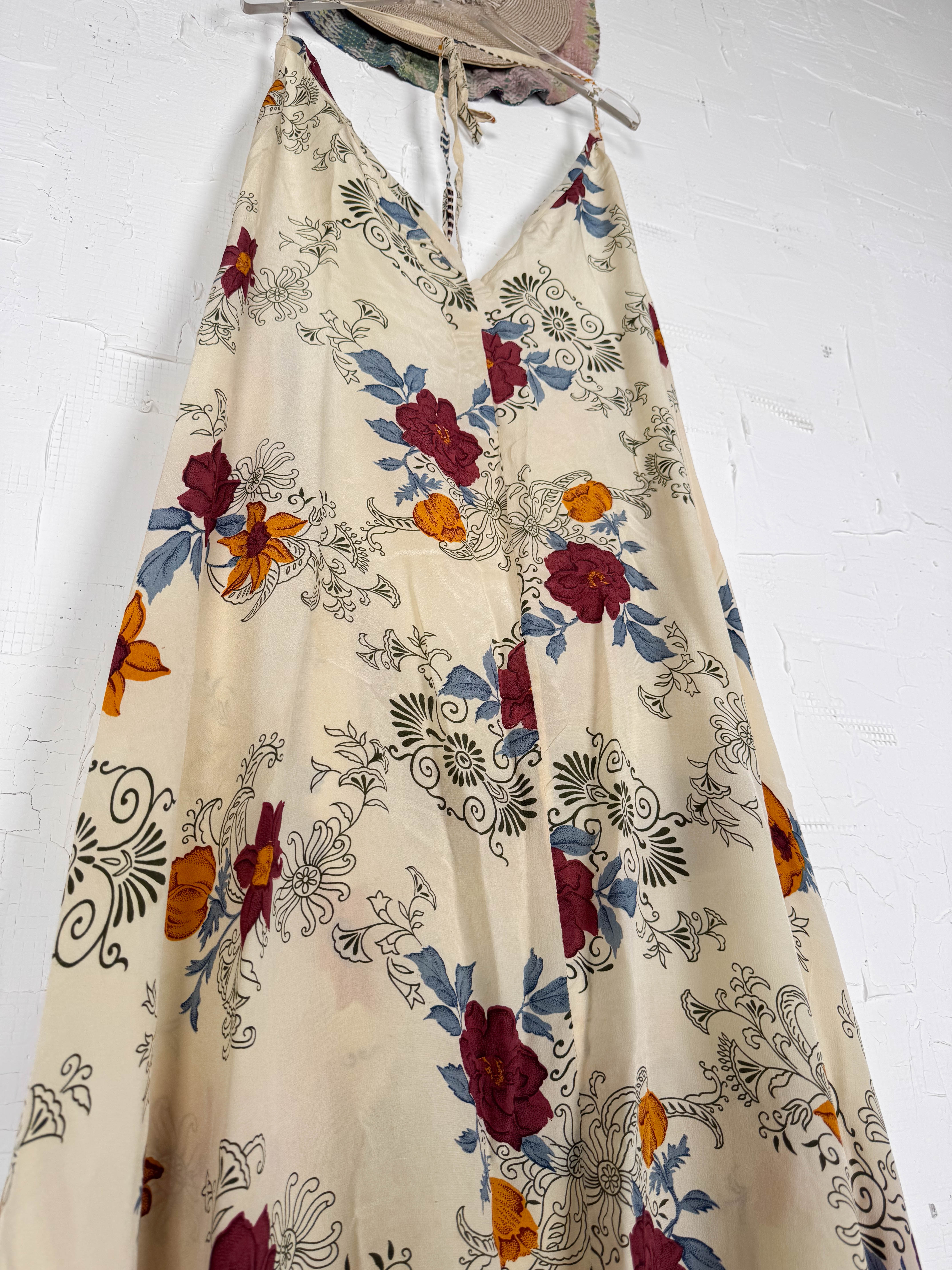 Tie-neck silk dress - Love Protect Sustain