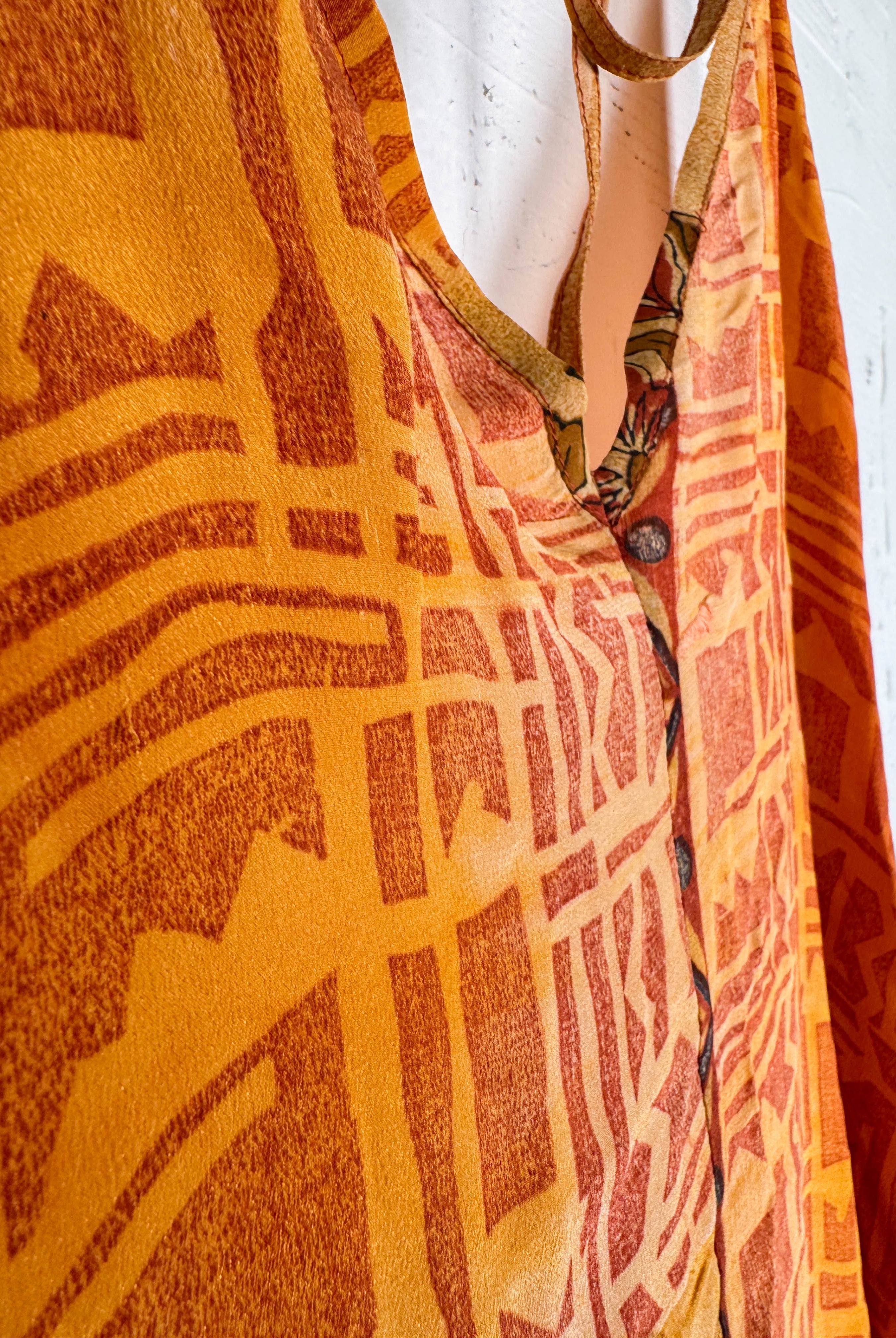 Tie-neck silk dress - Love Protect Sustain